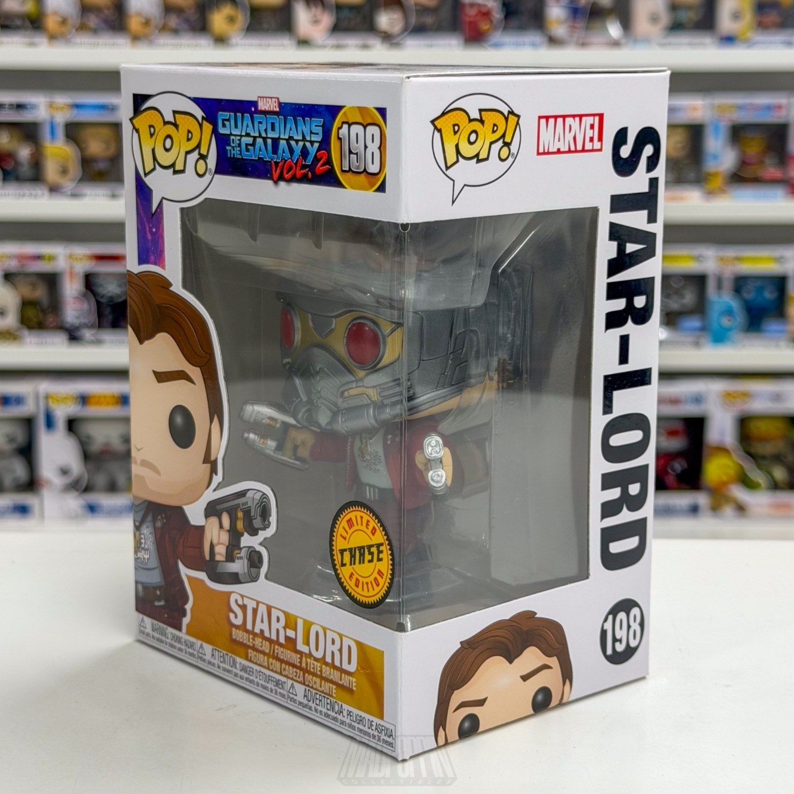 Funko Pop Marvel GOTG Vol 2 Star-Lord Peter Quill Masked Chase 198 Vinyl Figure
