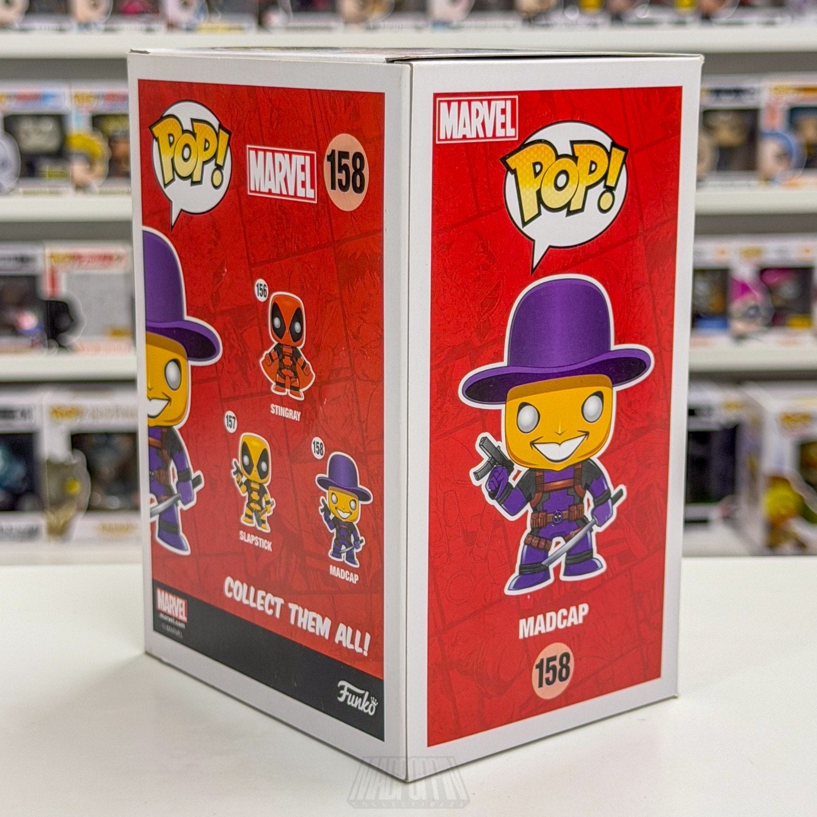 Funko Pop Marvel Madcap Metallic Chase Hot Topic 158 Mystery Box Vinyl Figure