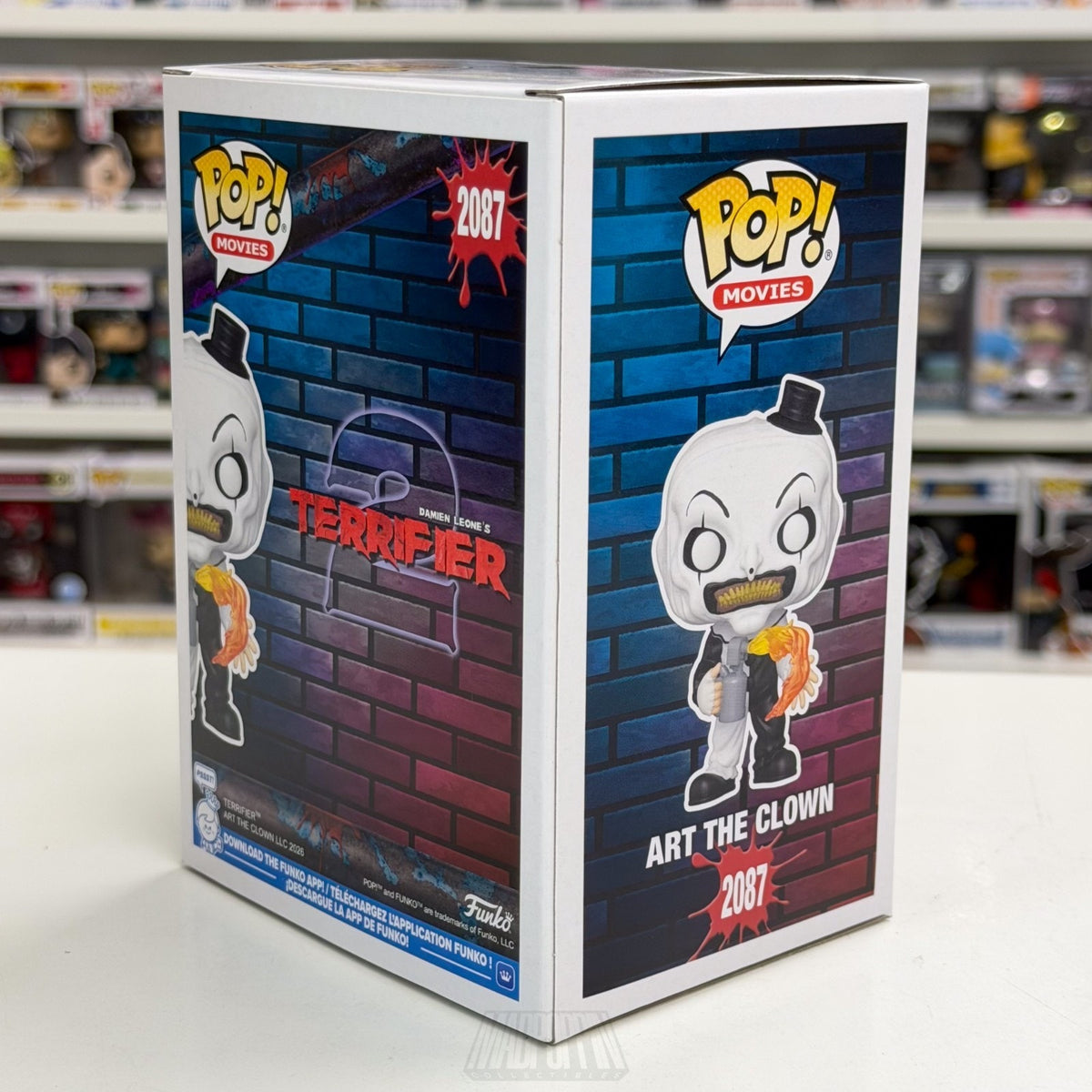 Funko Pop Movies Terrifier 2 Art the Clown Flamethrower NYCC 2087 Vinyl Figure