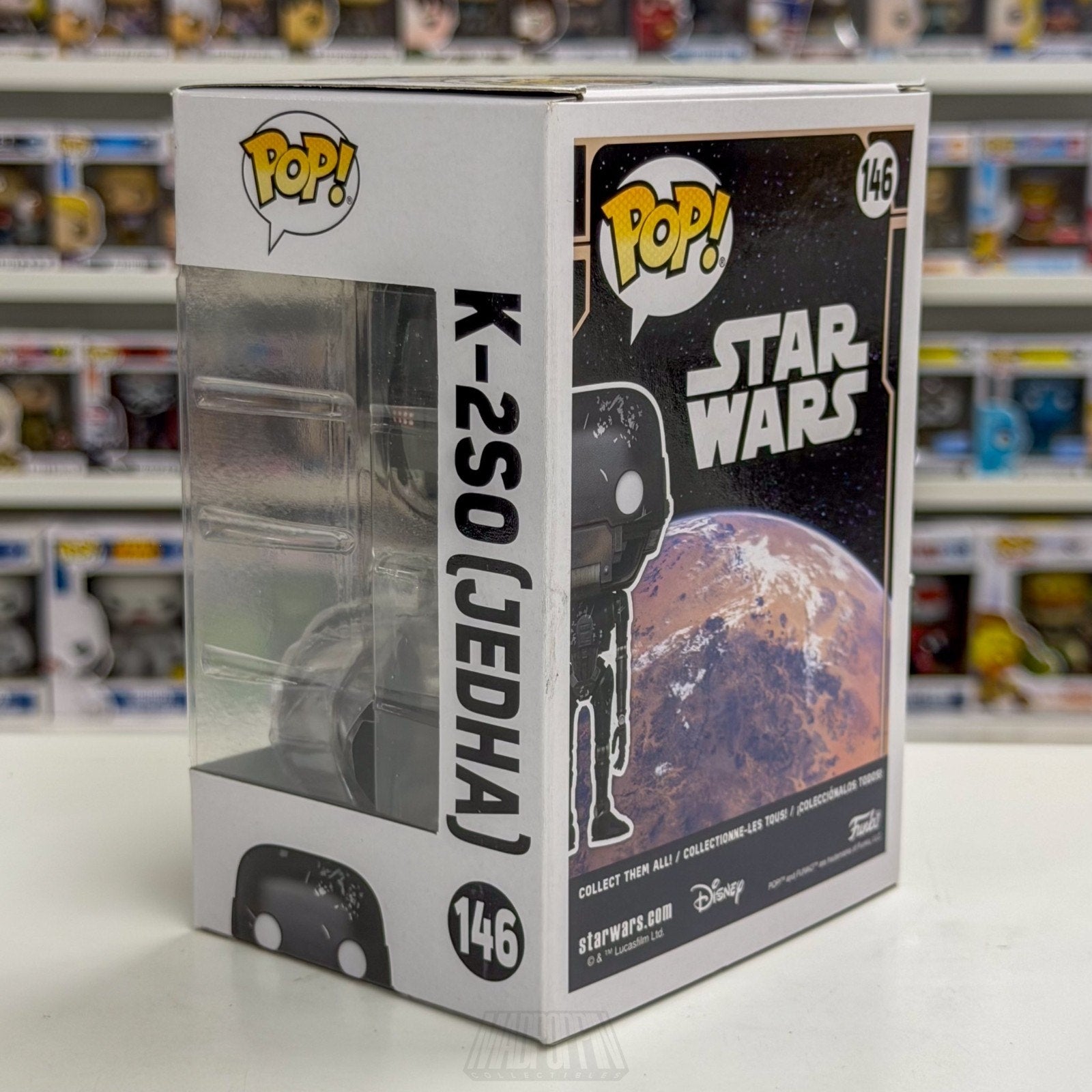 Funko Pop Star Wars Rogue One K-2SO Jedha w/Pin Amazon 146 Droid Vinyl Figure