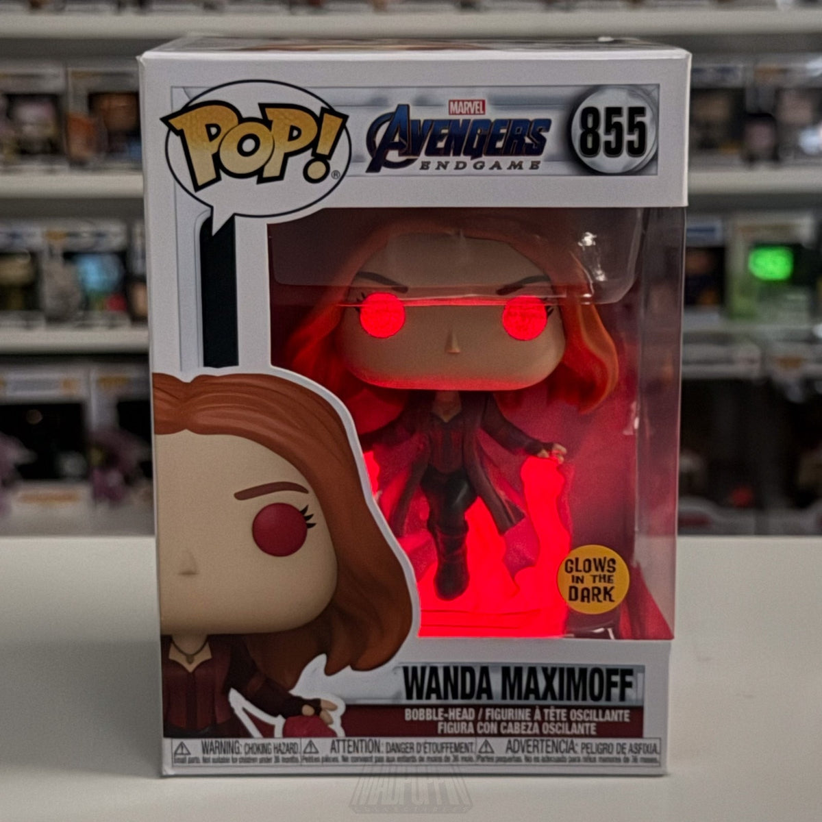 Funko Pop Marvel Avengers Endgame Wanda Maximoff Glow 855 Scarlet Witch Figure