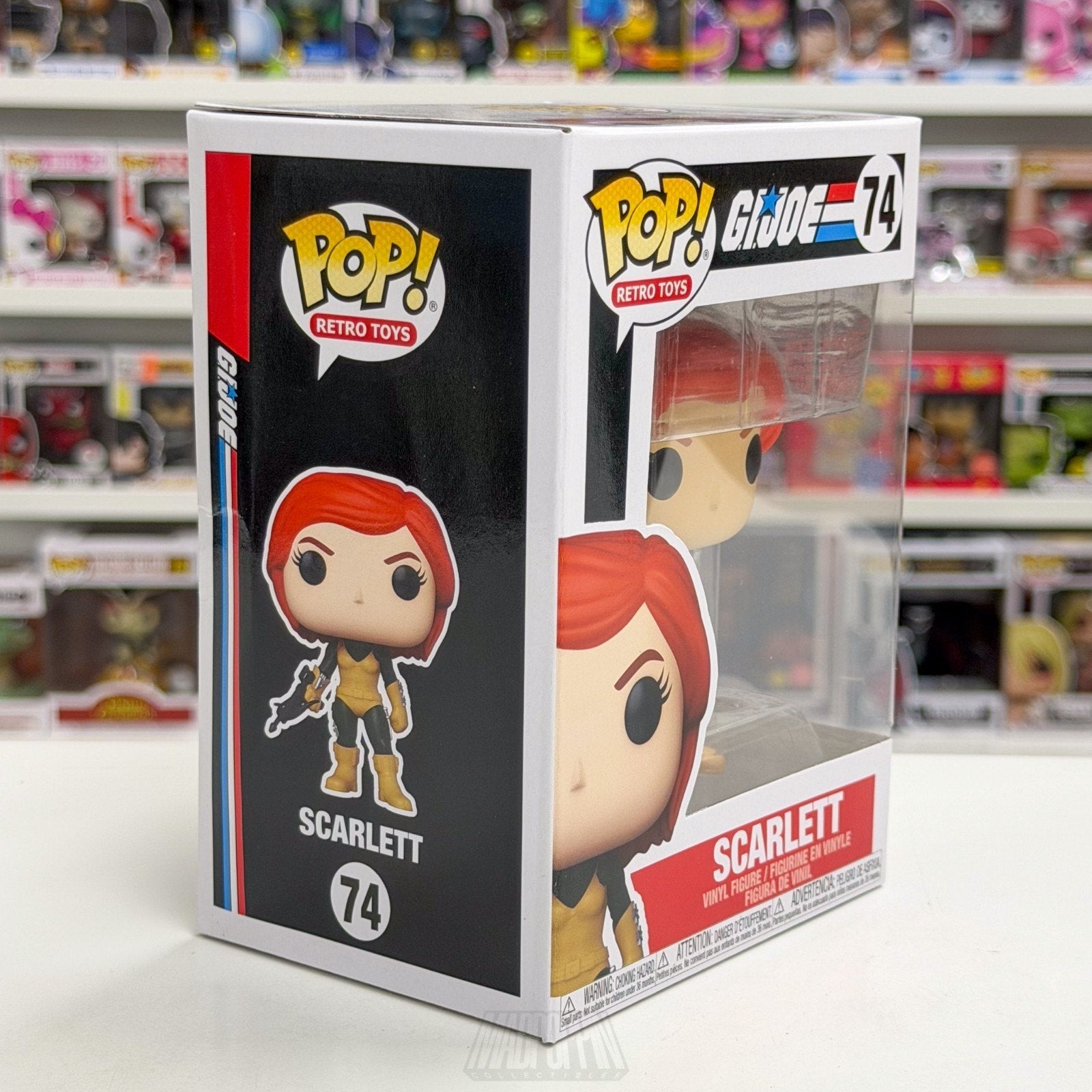 Funko Pop Retro Toys GI Joe Real American Hero Scarlett 74 Cartoon 80s Figure