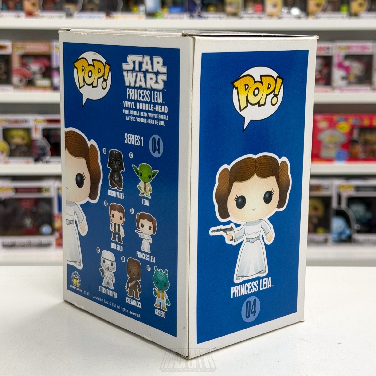 Funko Pop Star Wars Princess Leia 2015 Blue Box 04 Jedi Force Toy Vinyl Figure
