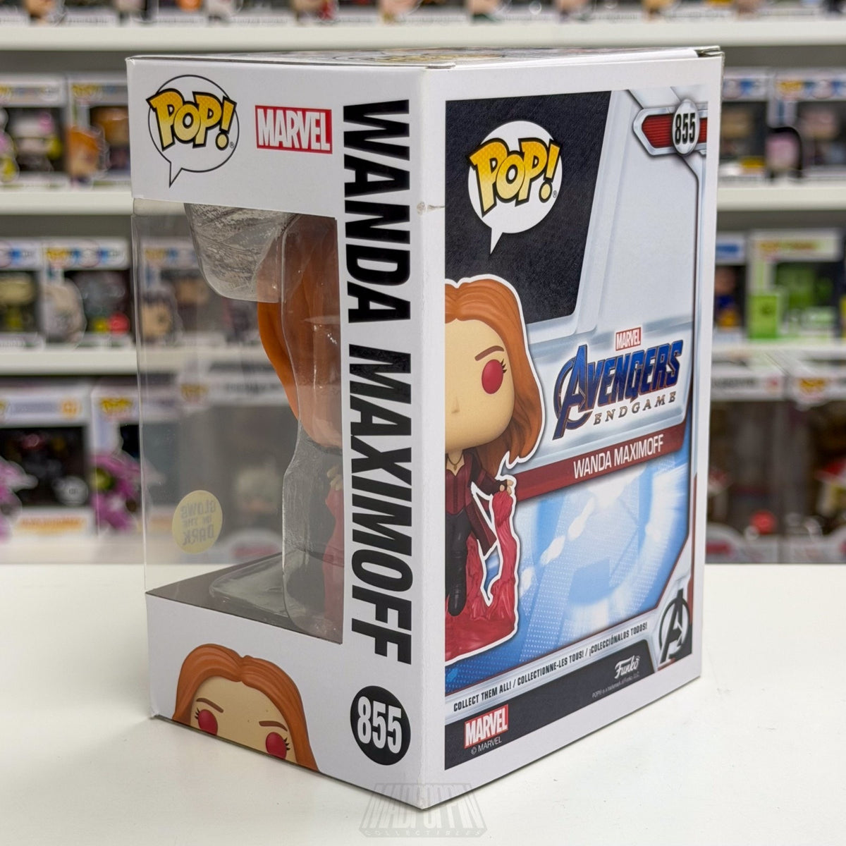 Funko Pop Marvel Avengers Endgame Wanda Maximoff Glow 855 Scarlet Witch Figure