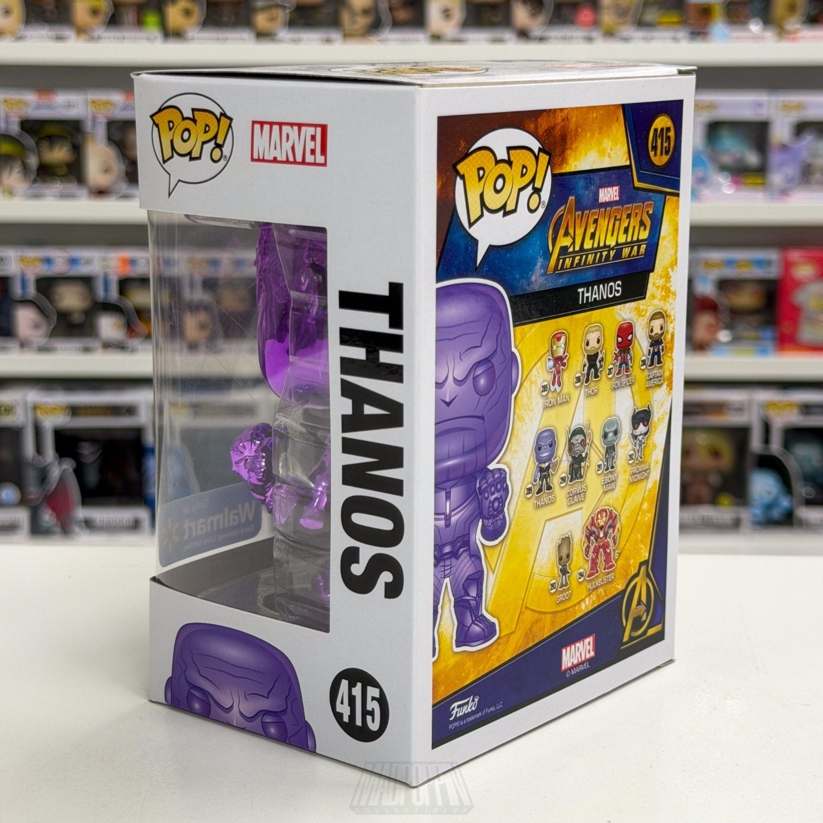 Funko Pop Marvel Avengers Infinity War Thanos Walmart Purple Chrome 289 Figure