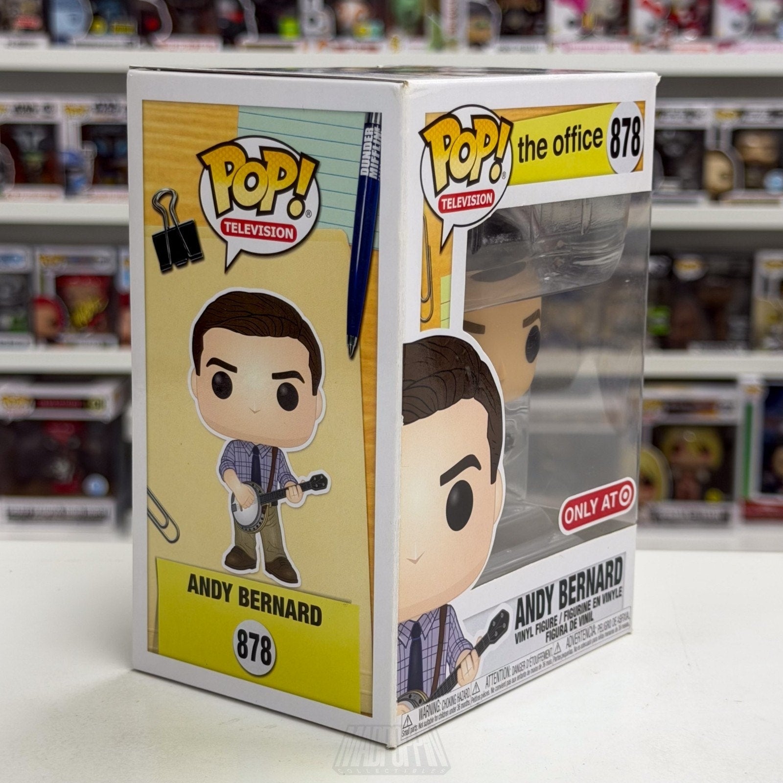 Funko Pop TV The Office Andy Bernard w/Banjo Target 878 Sitcom Toy Vinyl Figure