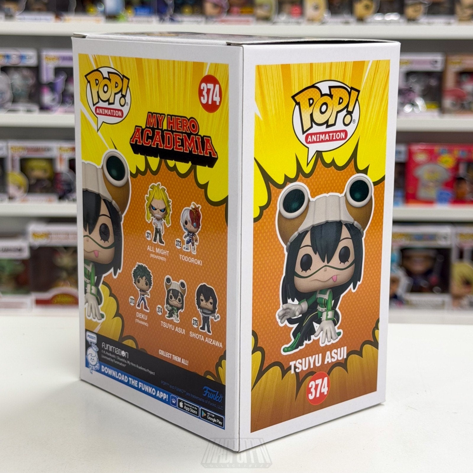 Funko Pop Anime My Hero Academia Tsuyu Asui Clear NYCC 374 Manga Vinyl Figure