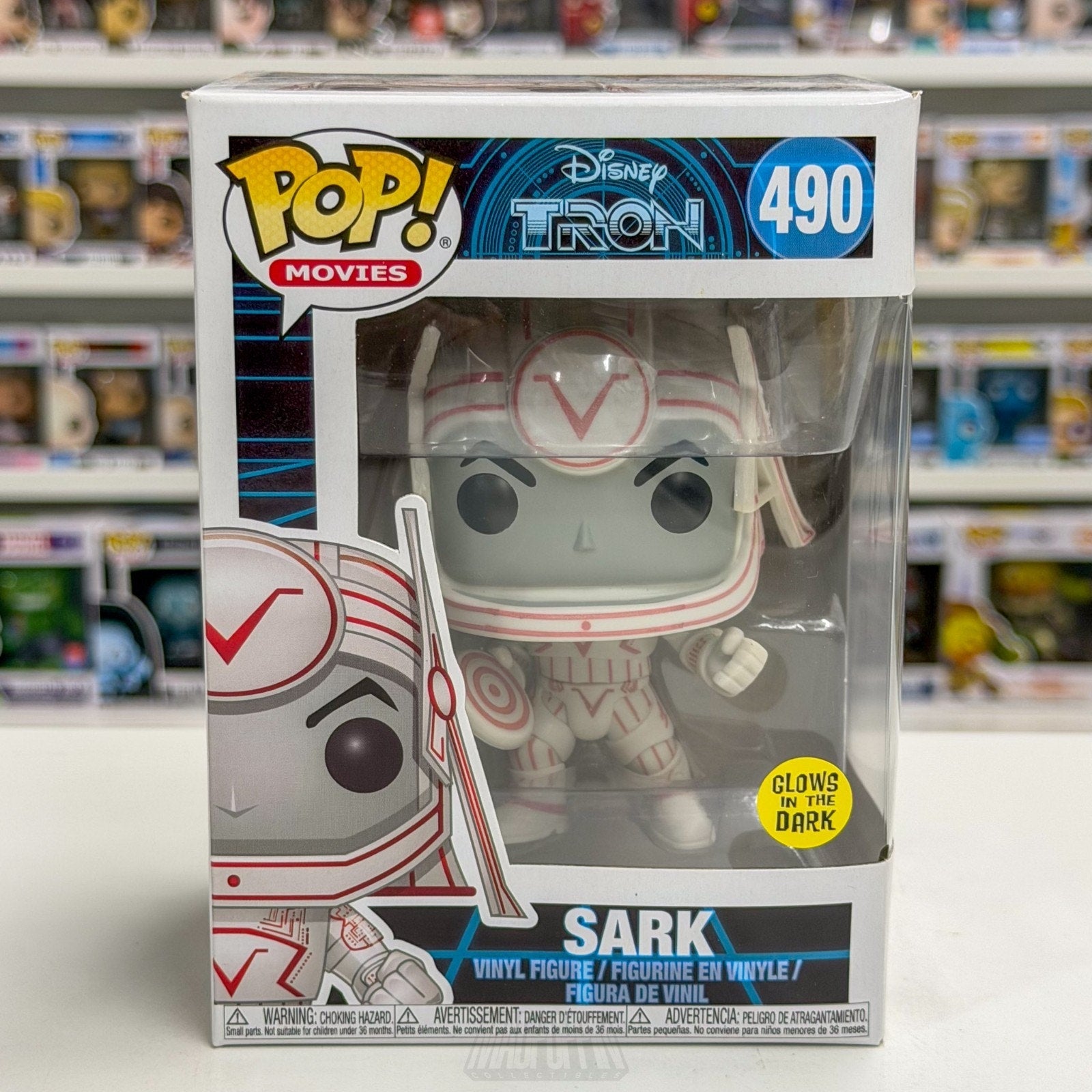 Funko Pop Movies Disney Tron Sark Glow in the Dark 490 Sci-Fi Game Vinyl Figure
