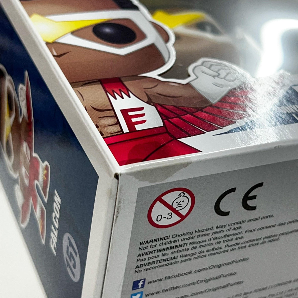 Funko Pop Marvel Falcon 151 Vinyl Bobble-Head Figure Box Sam Wilson Avengers Toy