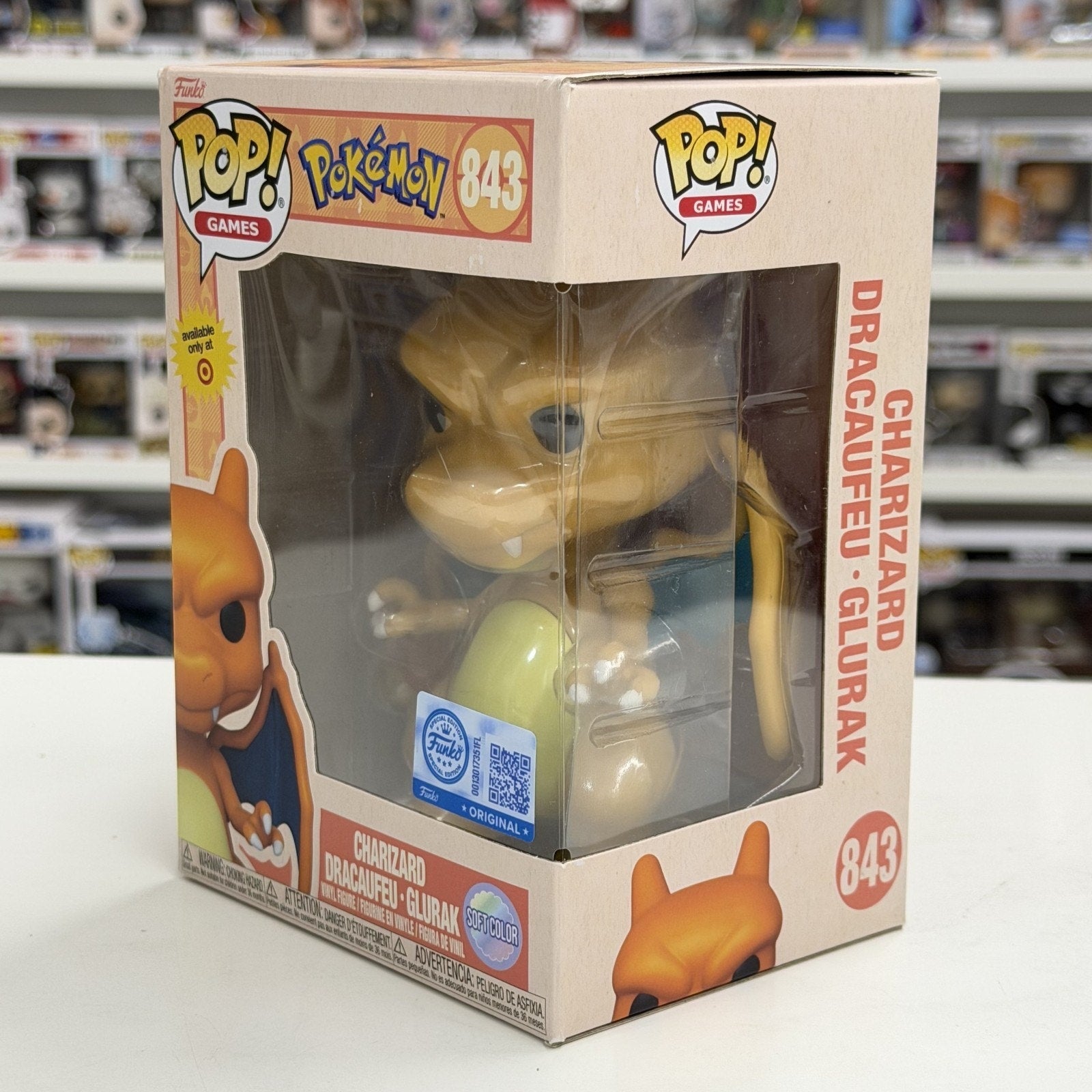 Funko Pop Games Pokemon Charizard Soft Color Target 843 TCG Toy Vinyl Figure
