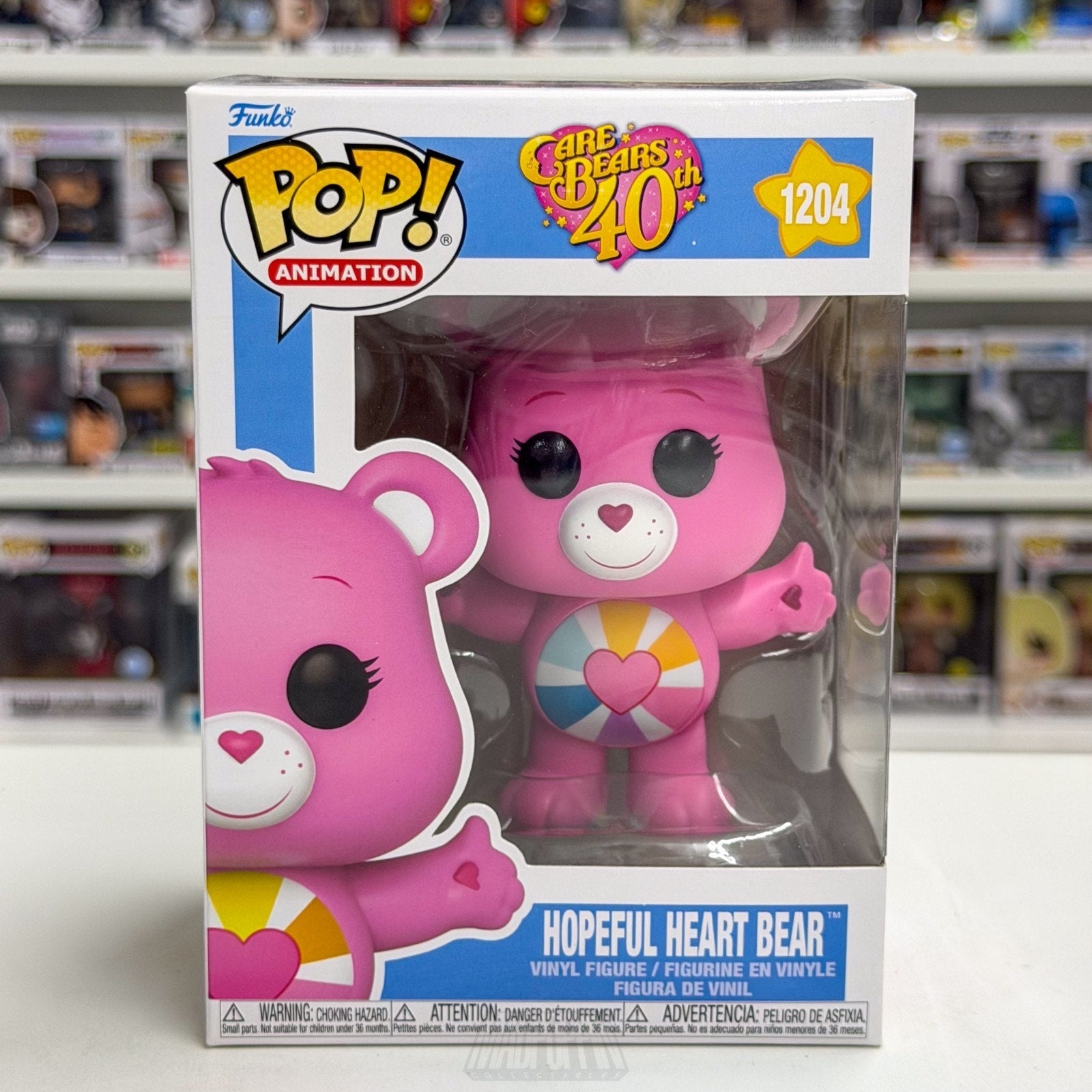 Funko Pop Animation Care Bears Hopeful Heart Bear 1204 Cartoon Toy Vinyl Figure