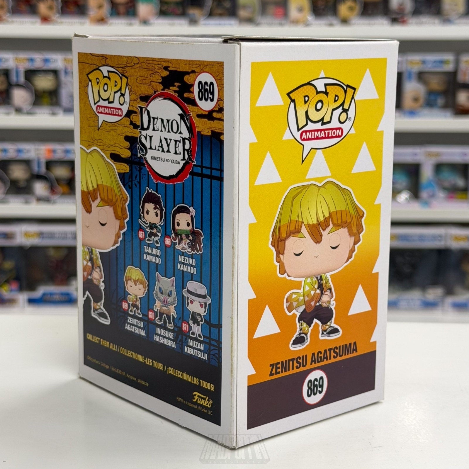 Funko Pop Anime Demon Slayer Zenitsu Agatsuma 869 Japan Manga Toy Vinyl Figure