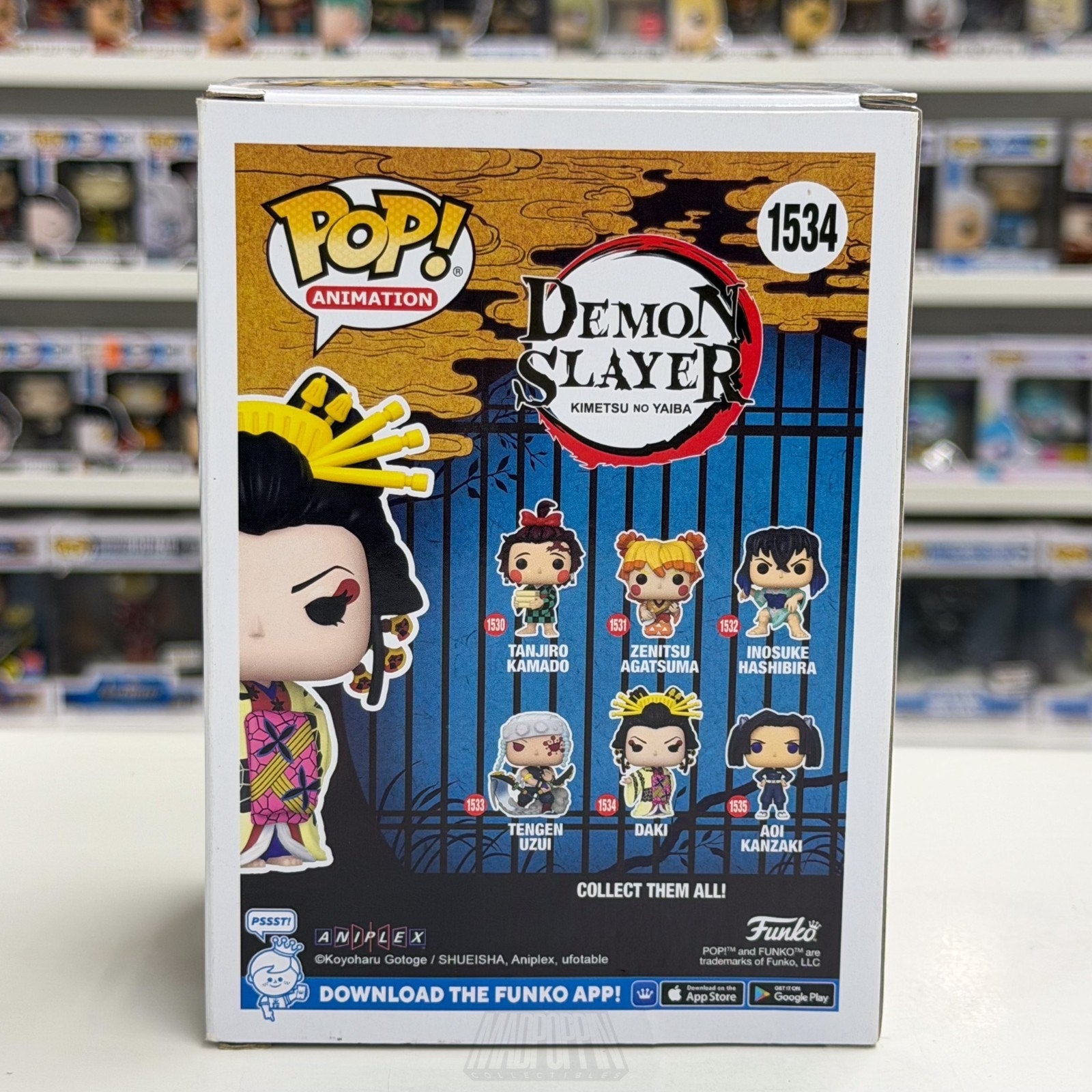 Funko Pop Anime Demon Slayer Daki 1534 Kizuki Japanese Manga Toy Vinyl Figure