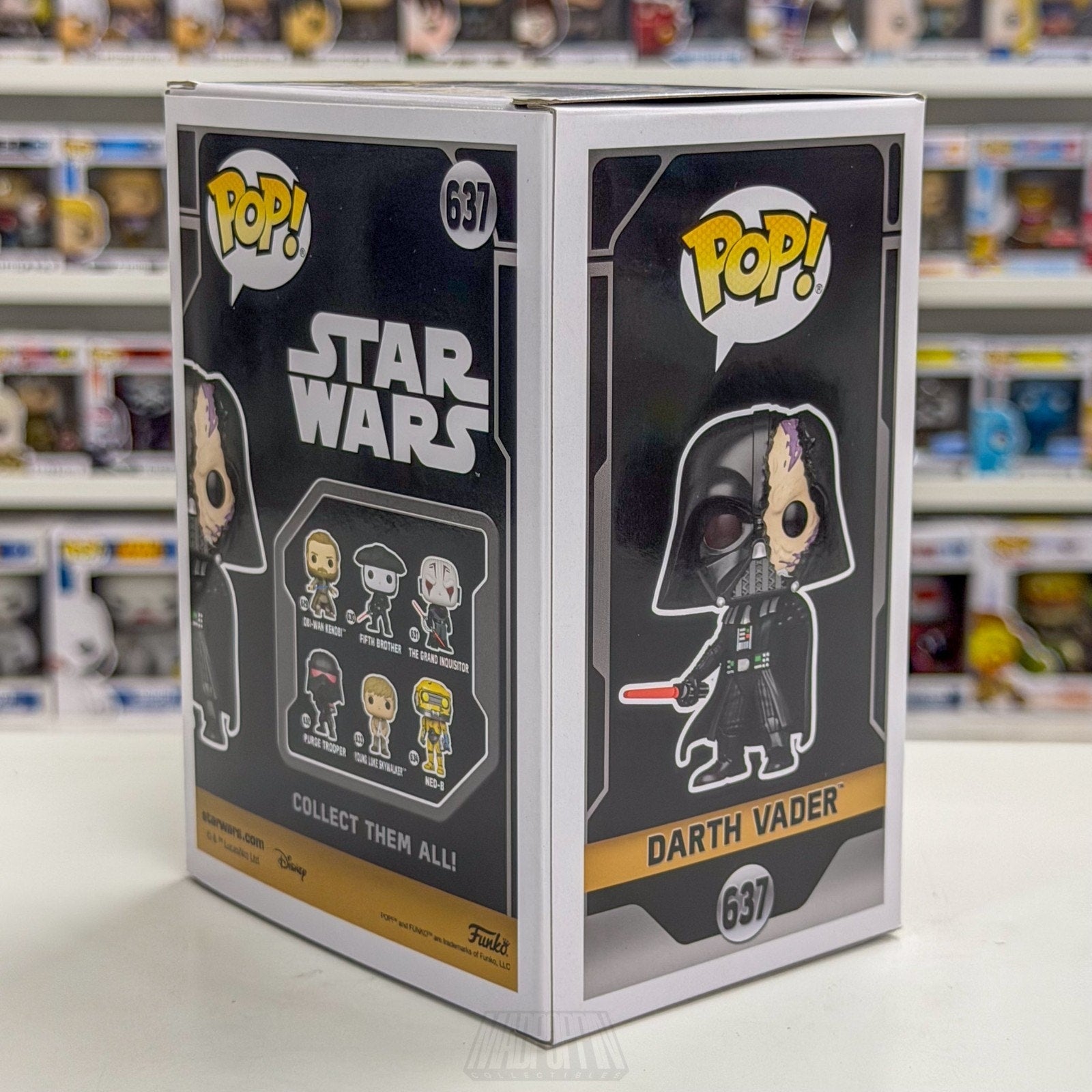 Funko Pop Star Wars Darth Vader Battle Damaged Walmart 637 Jedi Sith Toy Figure