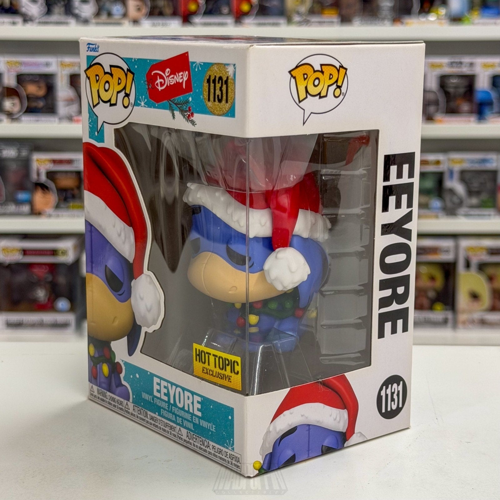 Funko Pop Disney Winnie the Pooh Eeyore Santa Hat Hot Topic 1131 Vinyl Figure