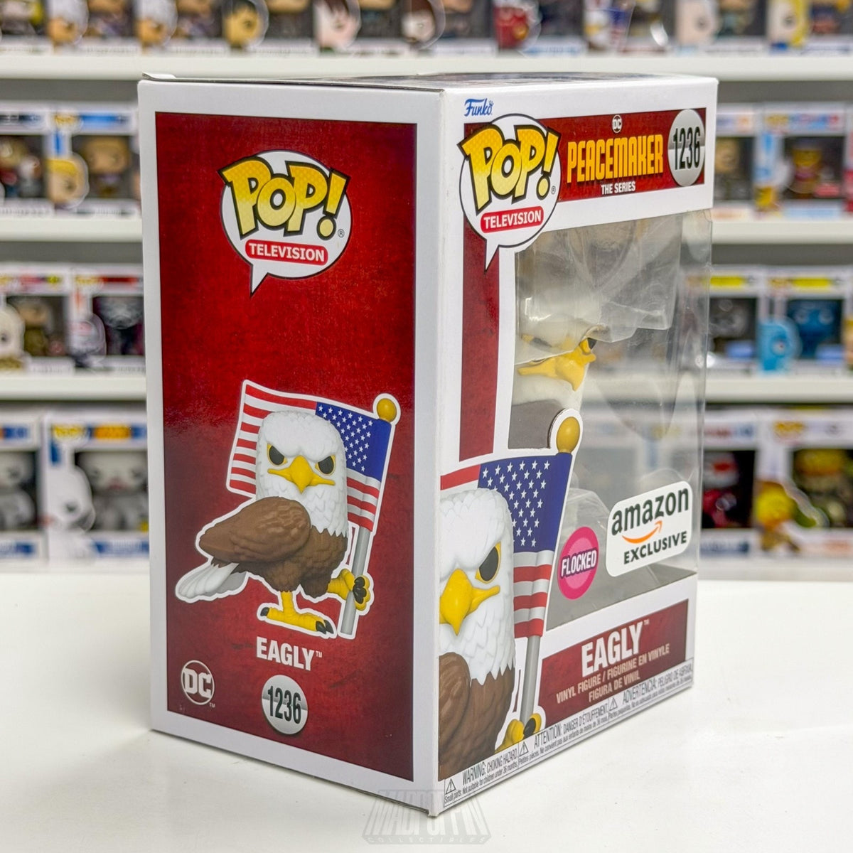 Funko Pop TV Peacemaker Eagly Flocked Amazon 1236 Sidekick Toy Bird Vinyl Figure