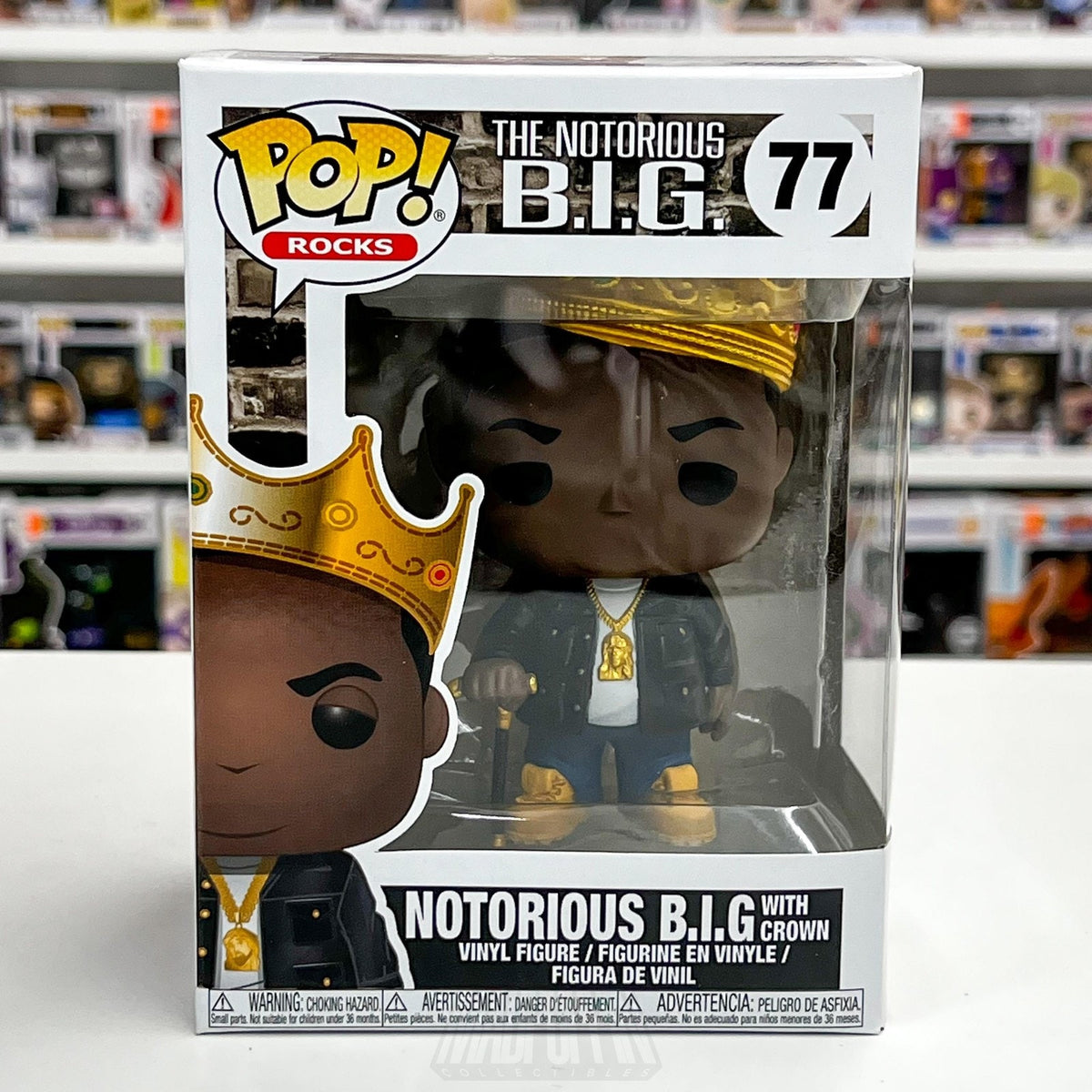 Funko Pop! Rocks The Notorious B.I.G. #77 With Crown Vinyl Figure Collectible