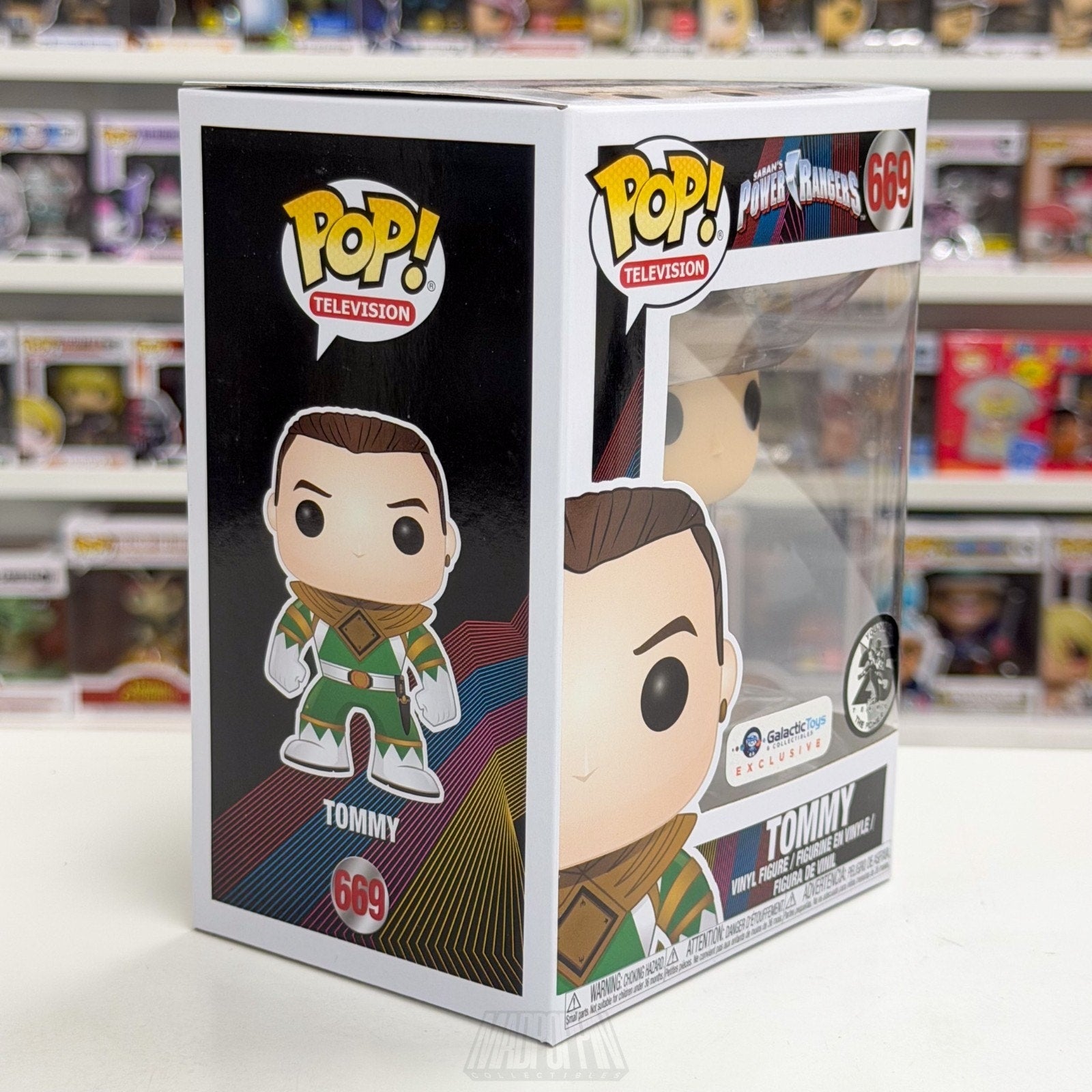 Funko Pop TV Power Rangers Tommy Green Metallic Galactic Toys 669 Vinyl Figure