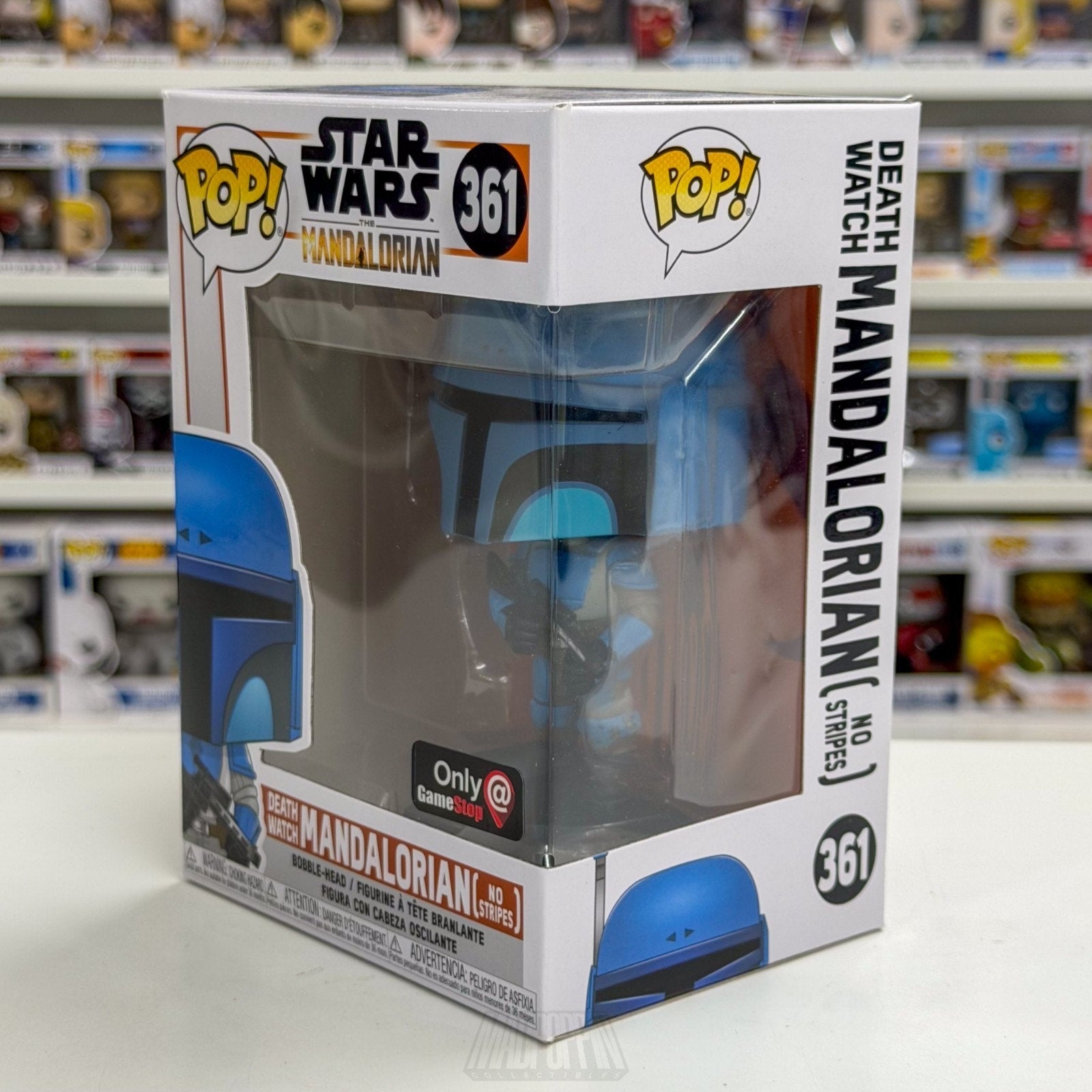 Funko Pop Star Wars Death Watch Mandalorian No Stripes GameStop 361 Vinyl Figure