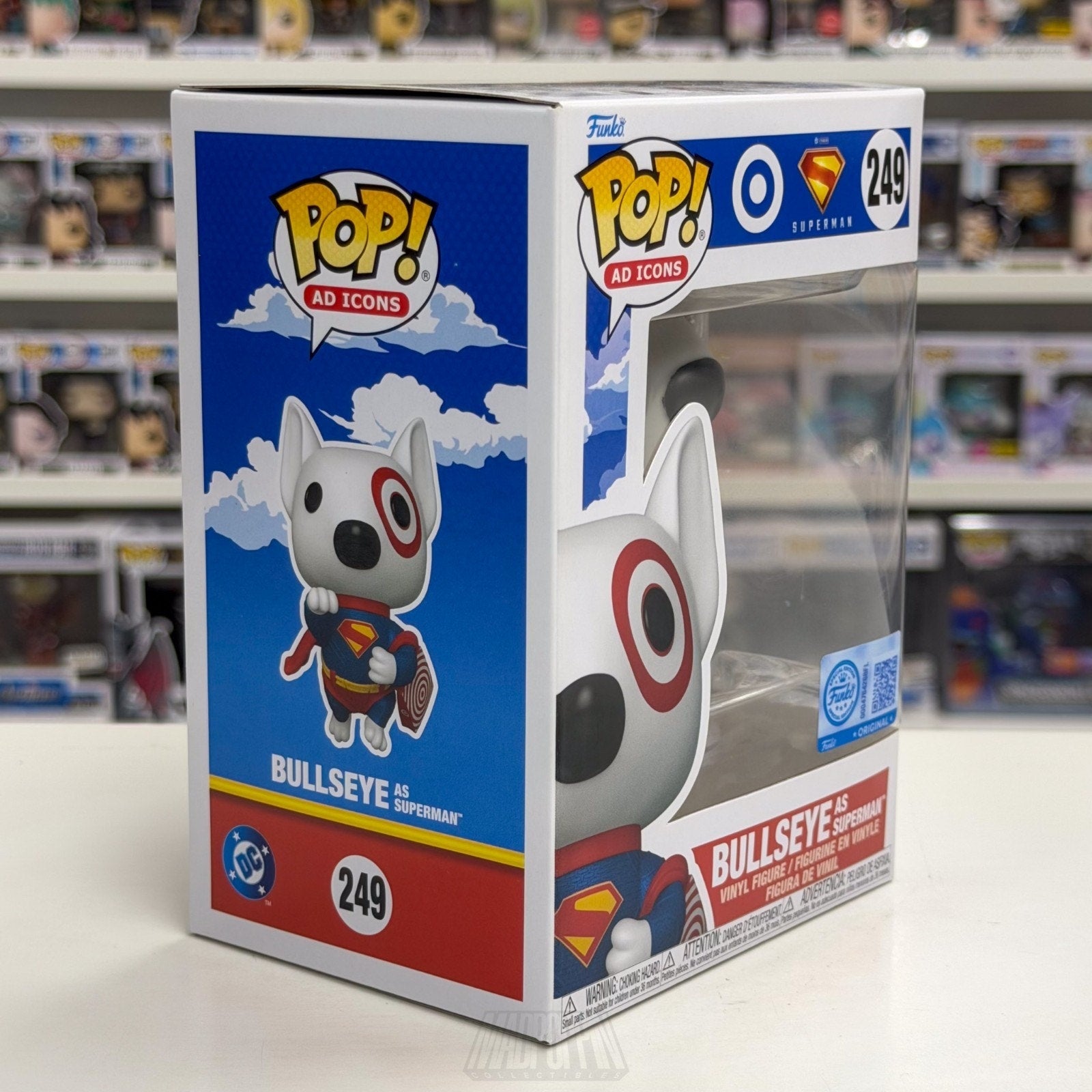 Funko Pop Ad Icons Bullseye as Superman Target Dog Exclusive 249 Vinyl Figure