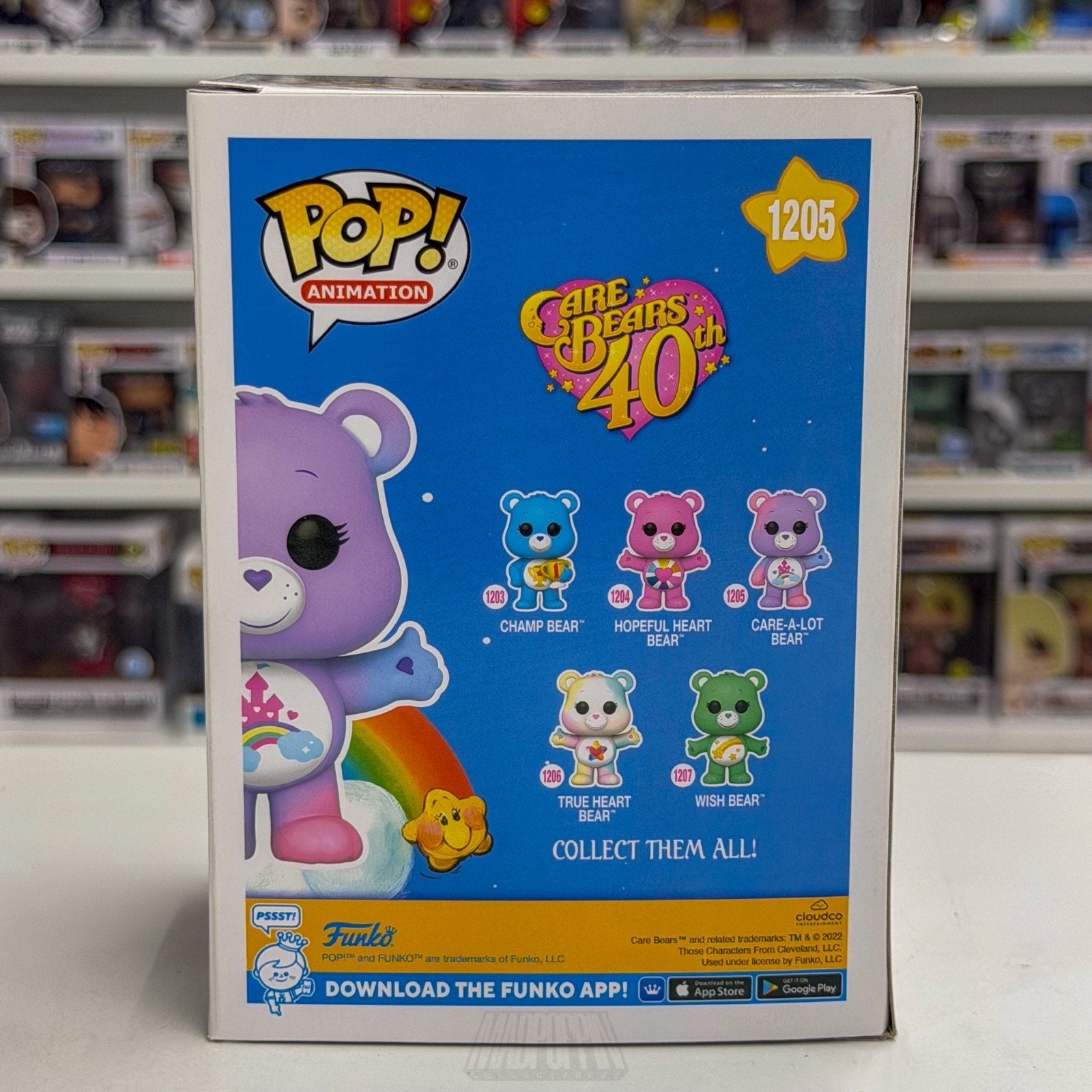 Funko Pop Animation Care Bears Care-A-Lot Bear 1205 Cartoon 80s Toy Vinyl Figure