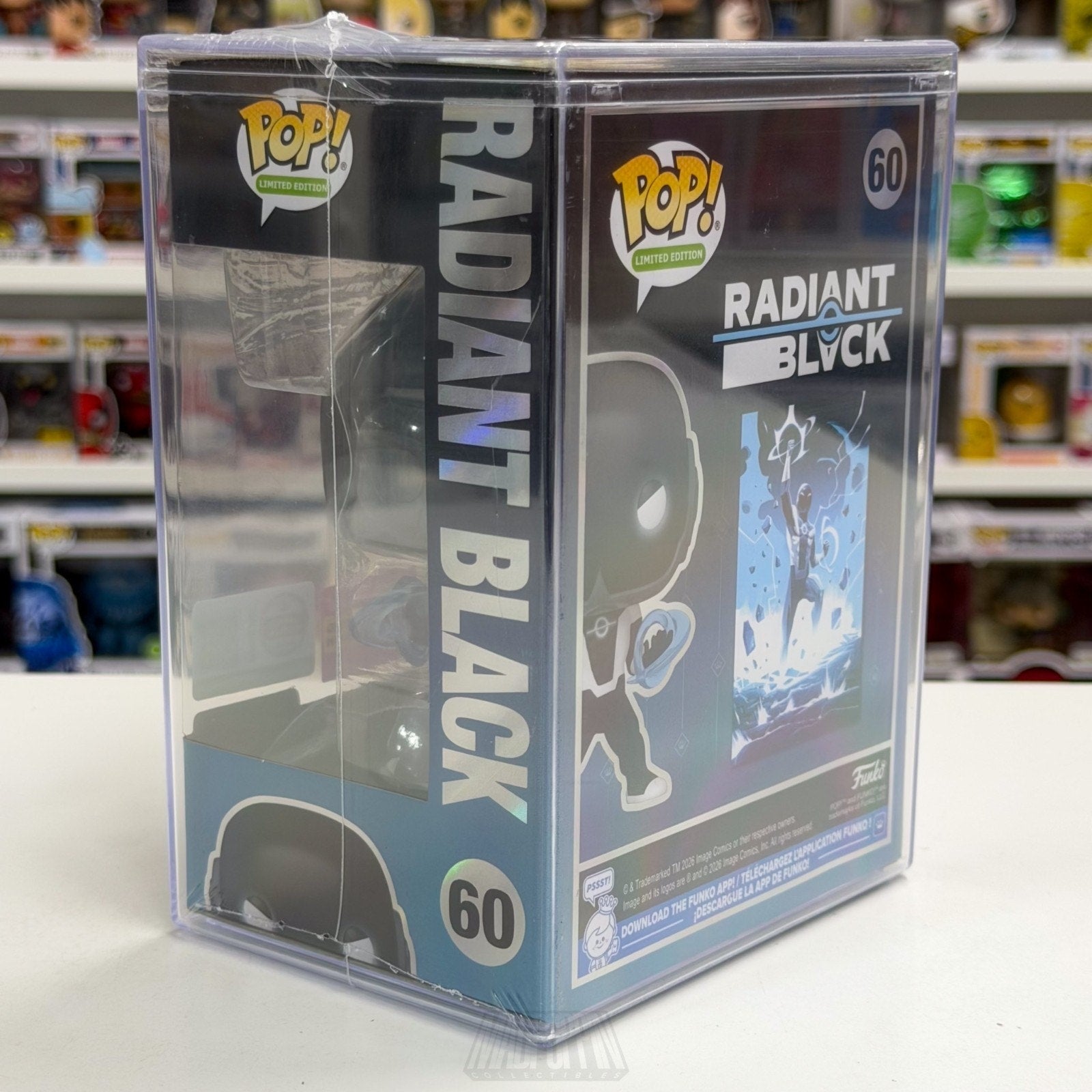 Funko Pop Comics Radiant Black 60 Glow LE 5000 PCS SDCC 2026 Toy CON STICKER