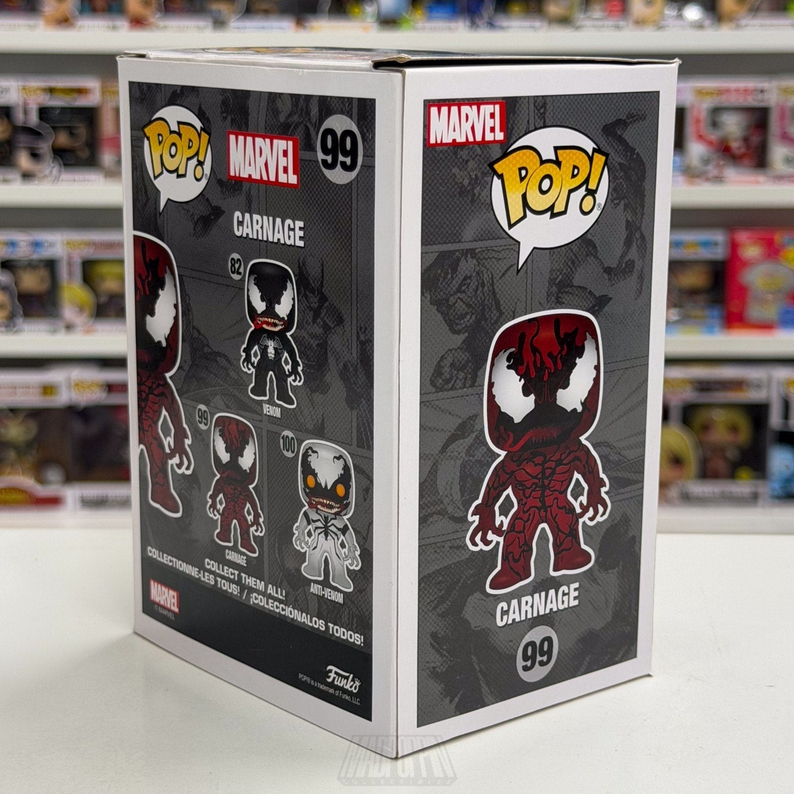 Funko Pop Marvel Carnage Hot Topic Exclusive 99 Symbiote Spider-Man Toy Figure