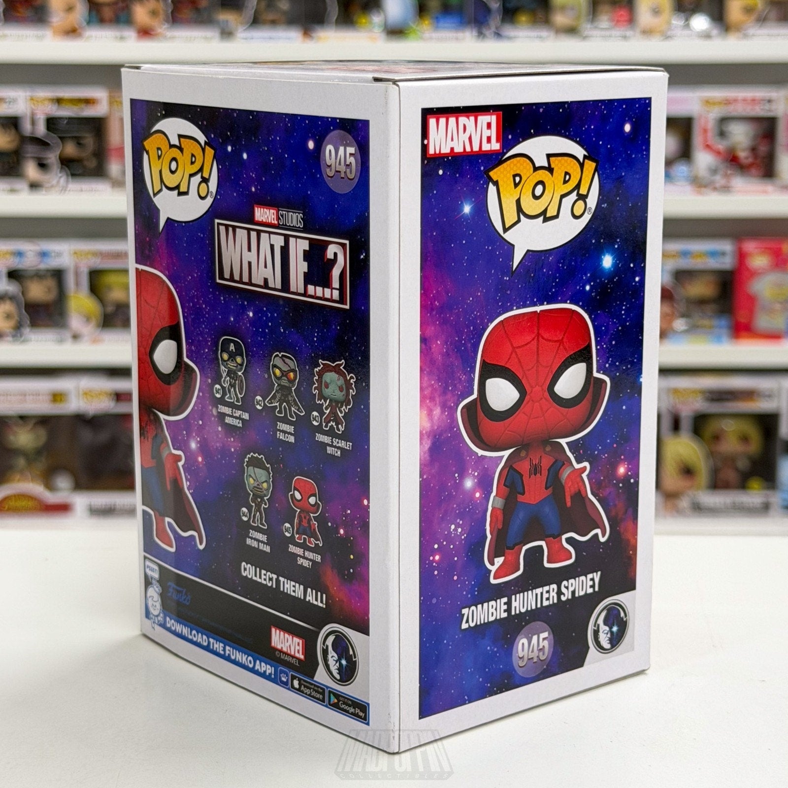 Funko Pop Marvel What If Zombie Hunter Spidey 945 MCU Spider-Man Vinyl Figure