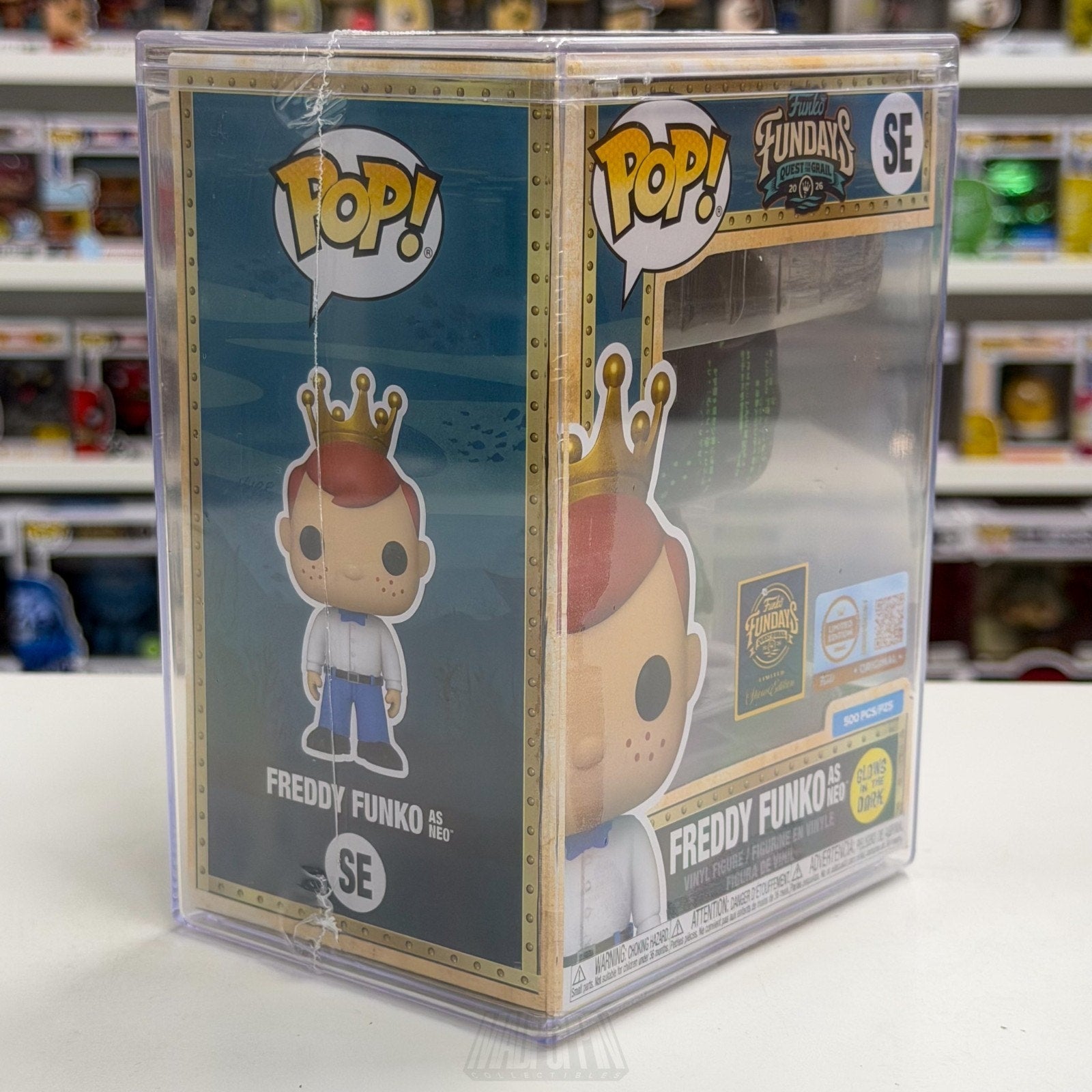 Funko Pop Fundays Freddy Neo Matrix Glow SE Grail 500 PCS SDCC 2026 CON STICKER