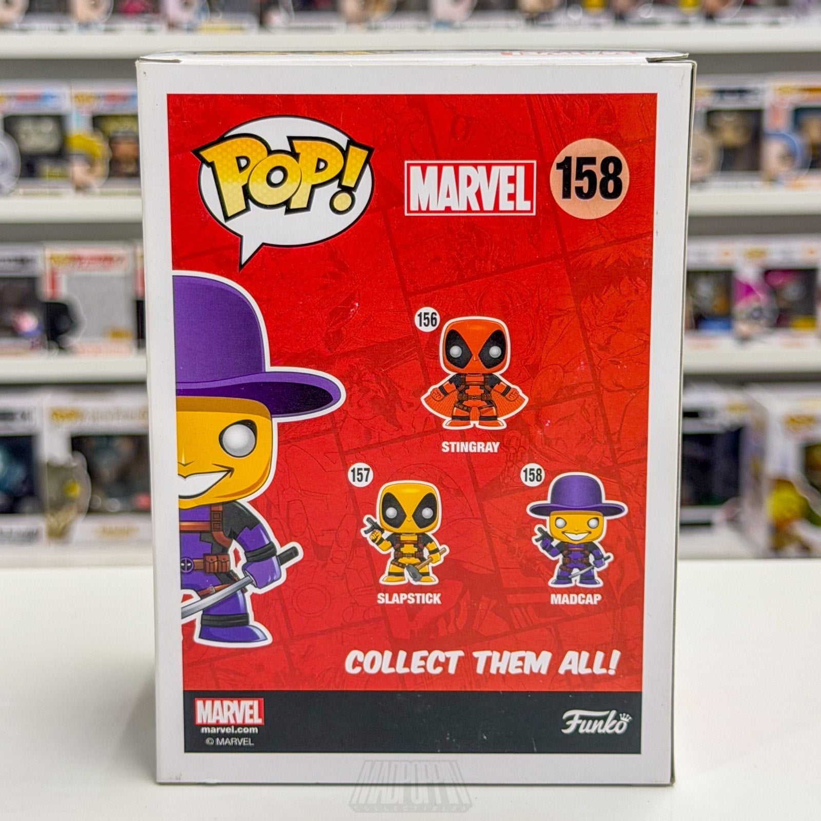 Funko Pop Marvel Madcap Metallic Chase Hot Topic 158 Mystery Box Vinyl Figure
