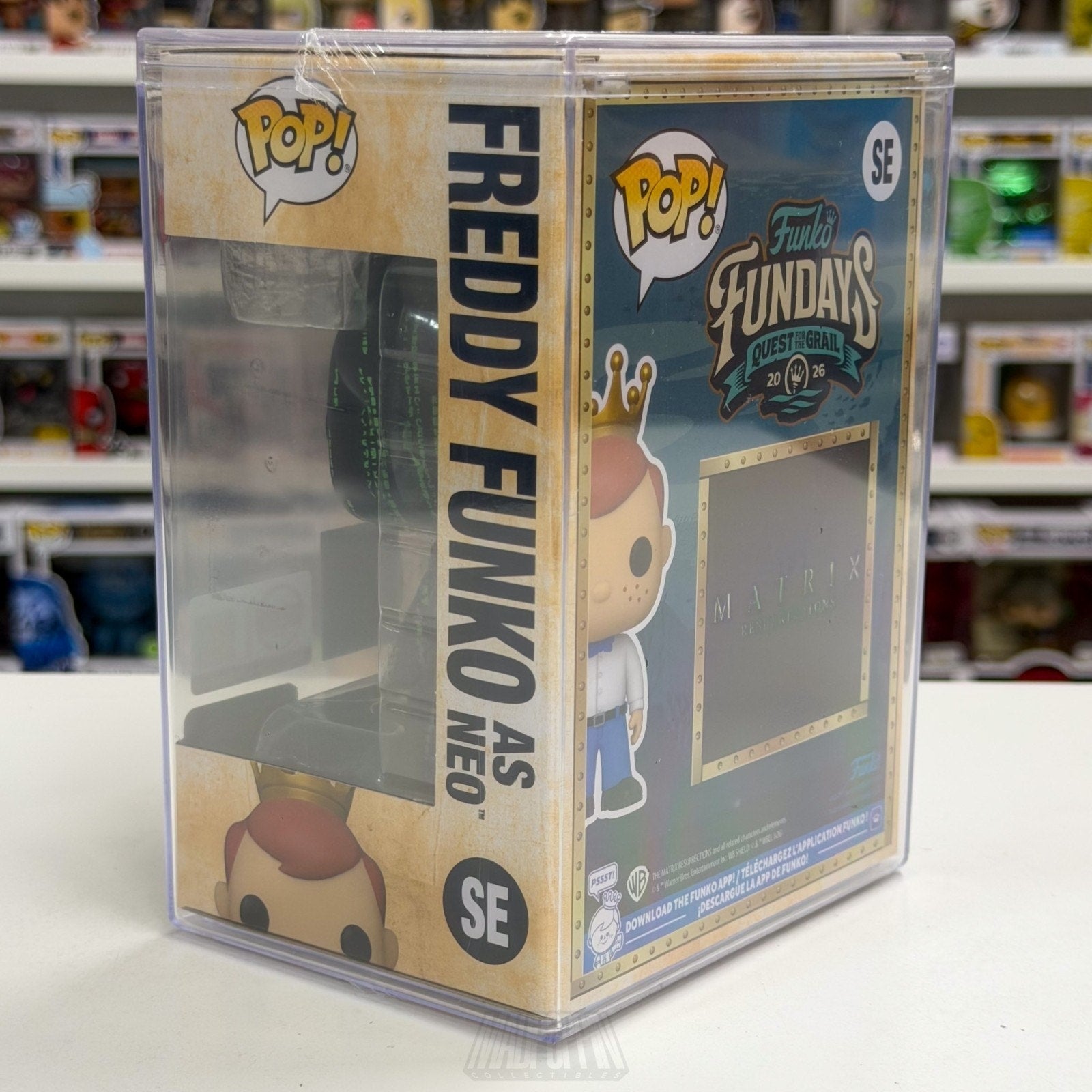 Funko Pop Fundays Freddy Neo Matrix Glow SE Grail 500 PCS SDCC 2026 CON STICKER
