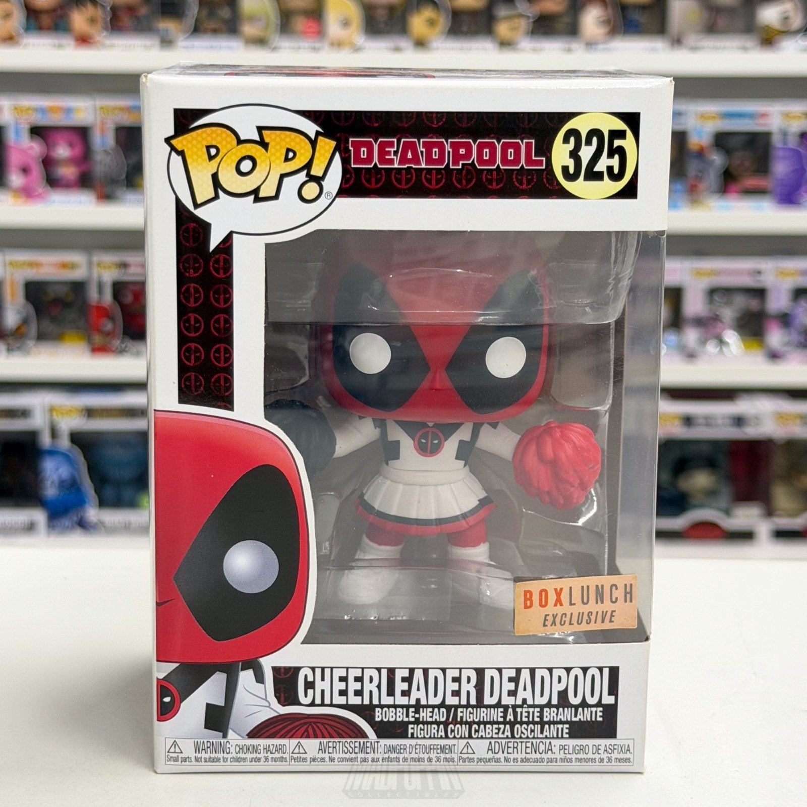 Funko Pop Marvel Cheerleader Deadpool BoxLunch 325 Mercenary Toy Vinyl Figure