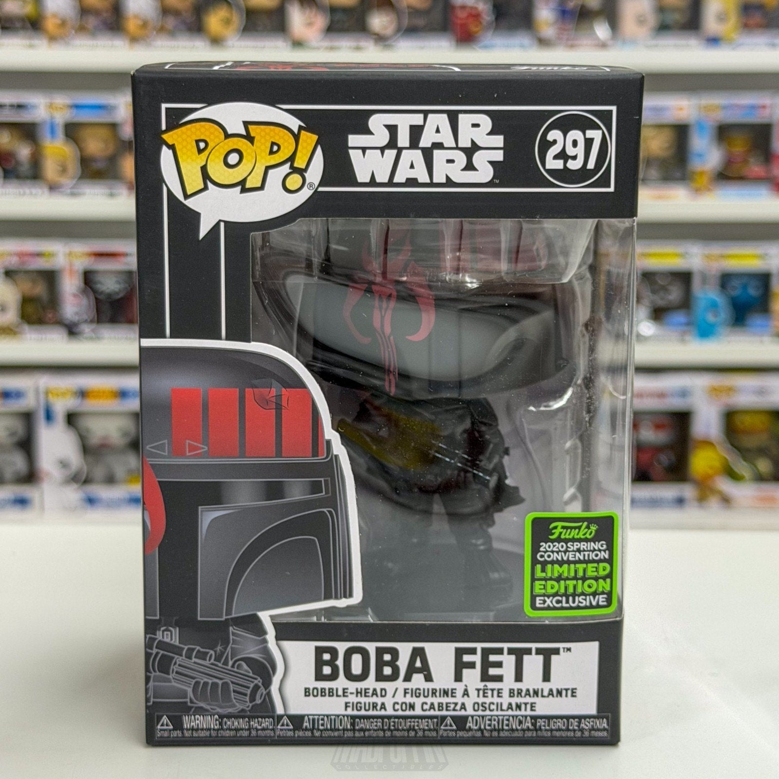Funko Pop Star Wars Boba Fett Futura Black ECCC 297 Bounty Hunter Vinyl Figure