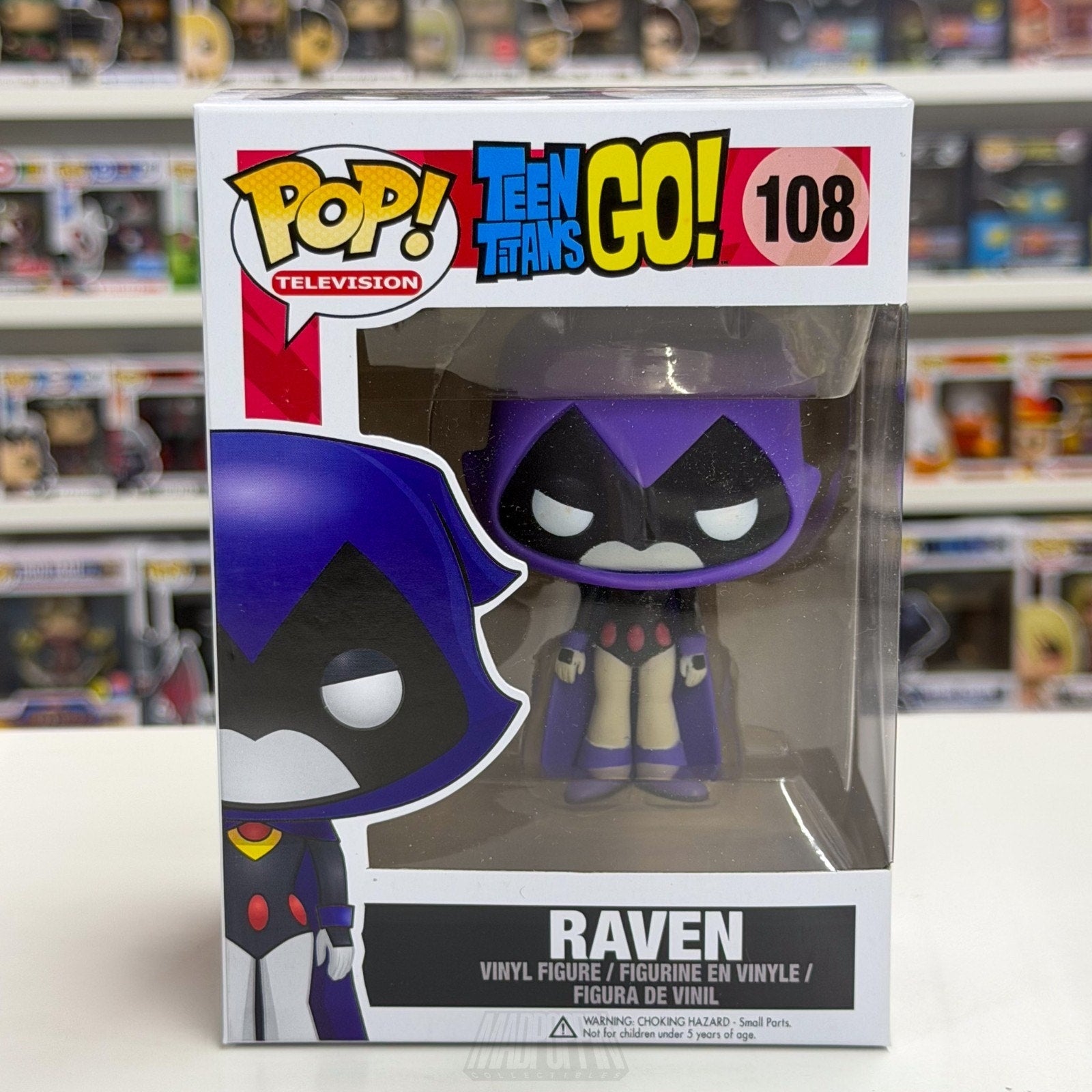 Funko Pop TV Teen Titans Go Raven 108 TTG Animated Cartoon Network Vinyl Figure