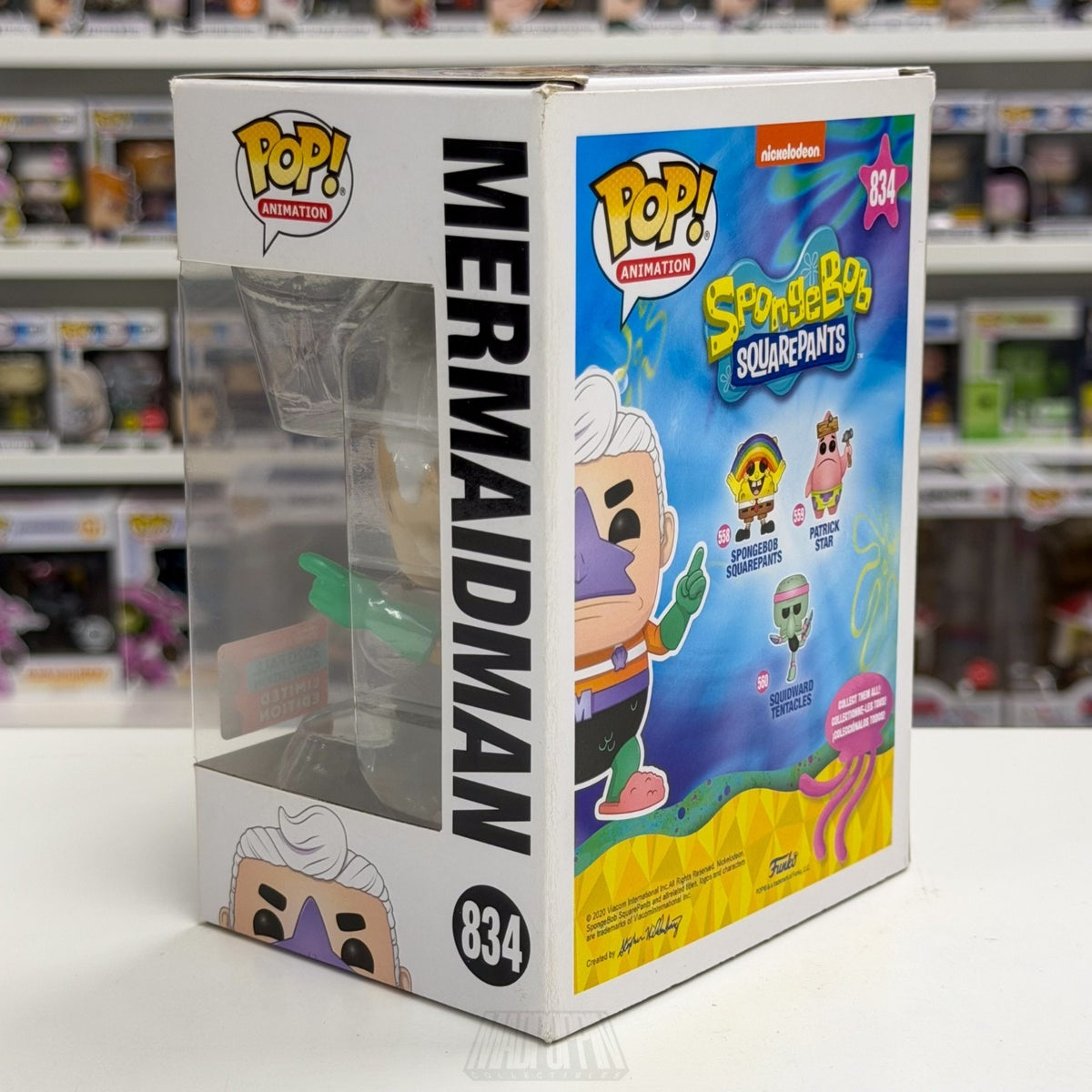 Funko Pop Animation SpongeBob SquarePants Mermaidman NYCC 834 Toy Vinyl Figure