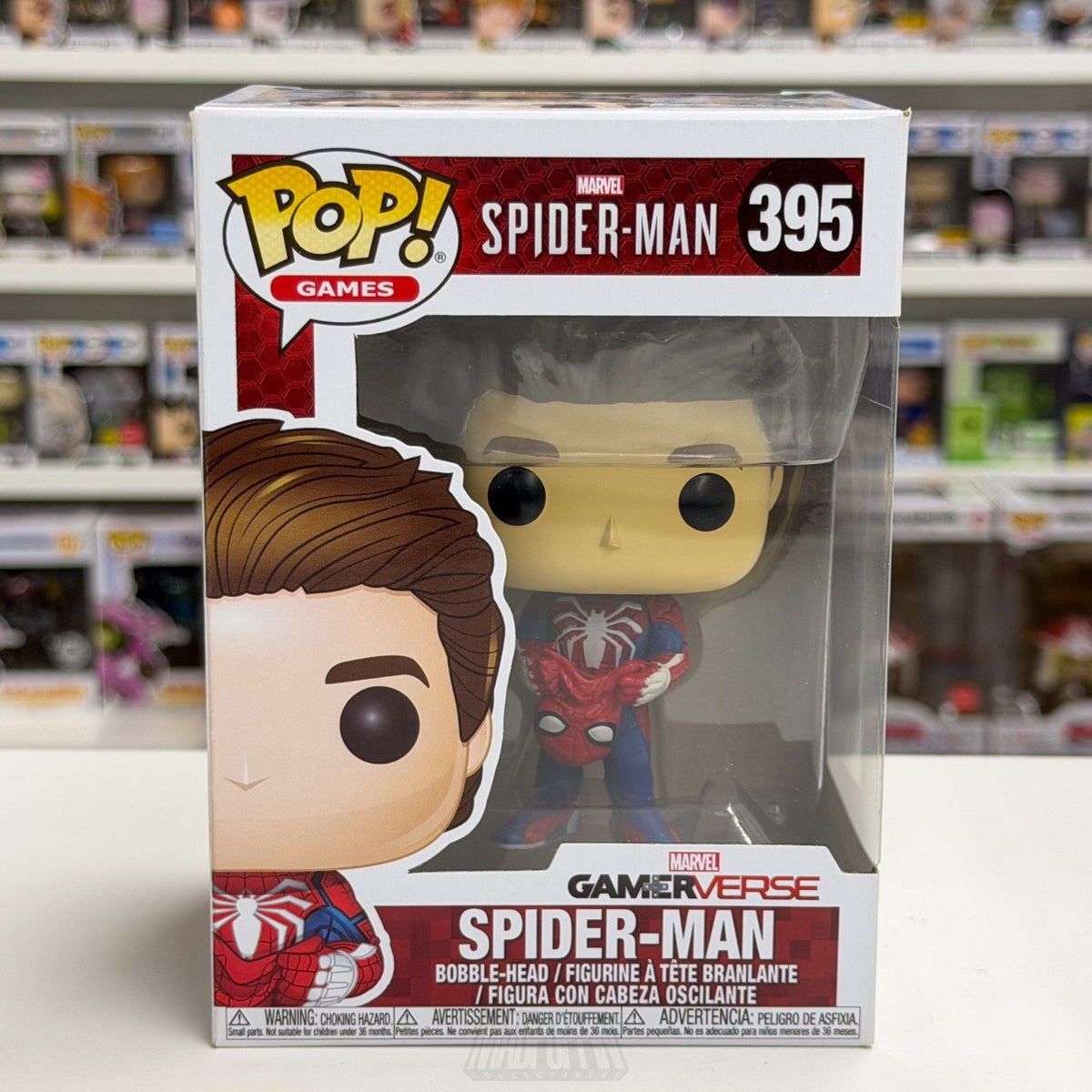 Funko Pop Marvel GamerVerse Spider-Man Peter Parker Unmasked 395 Vinyl Figure