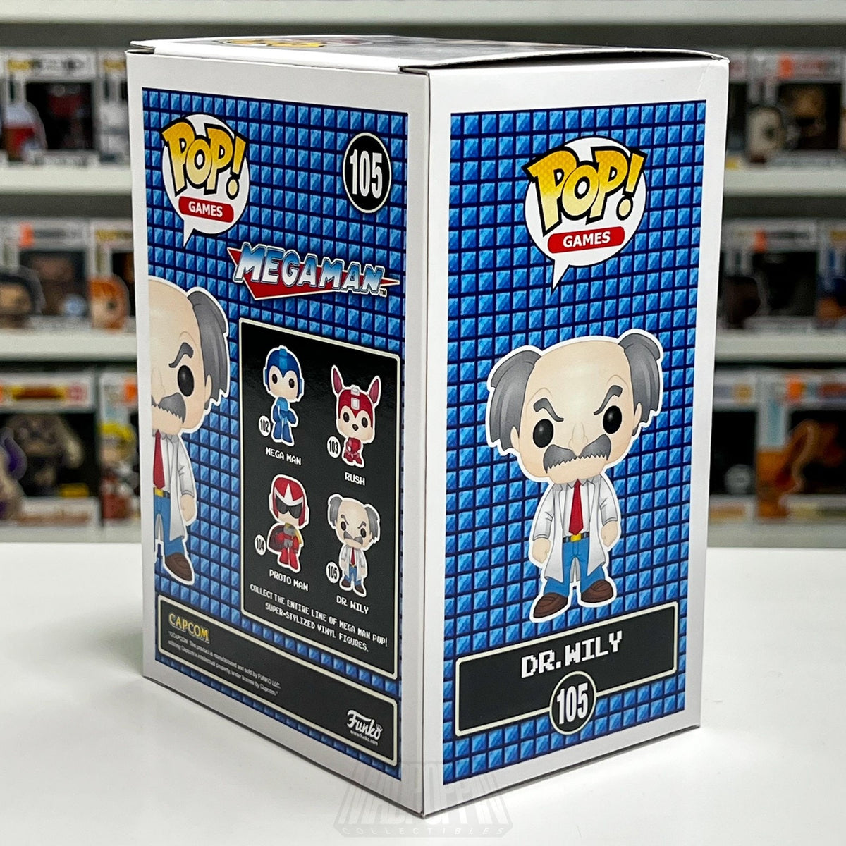 Funko Pop! Games Mega Man Dr. Wily #105 Vinyl Figure New Video Game Capcom Toy
