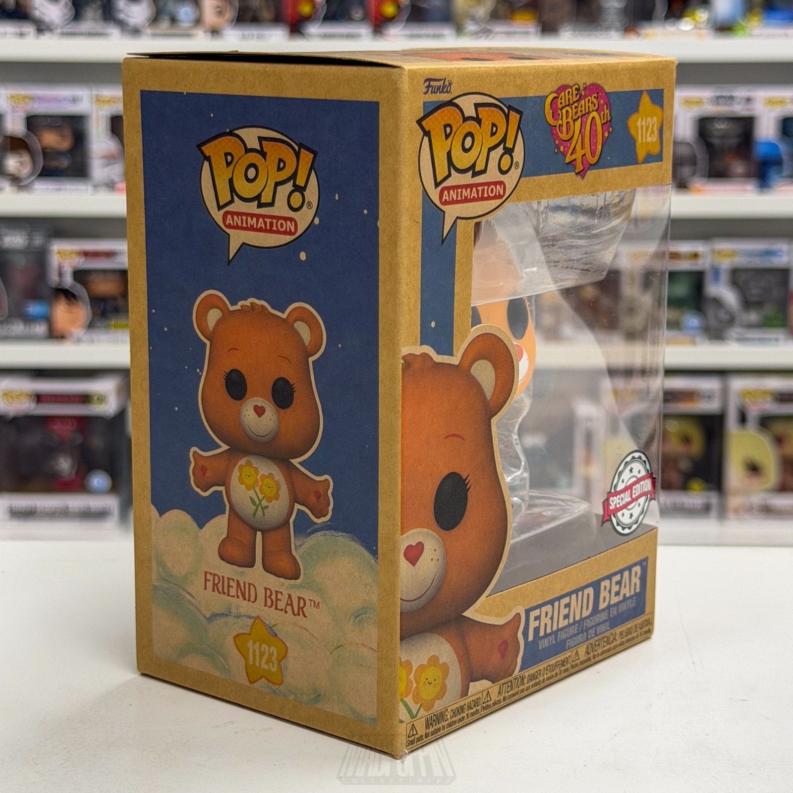 Funko Pop Animation Care Bears Friend Bear Earth Day 1123 Cartoon Vinyl Figure