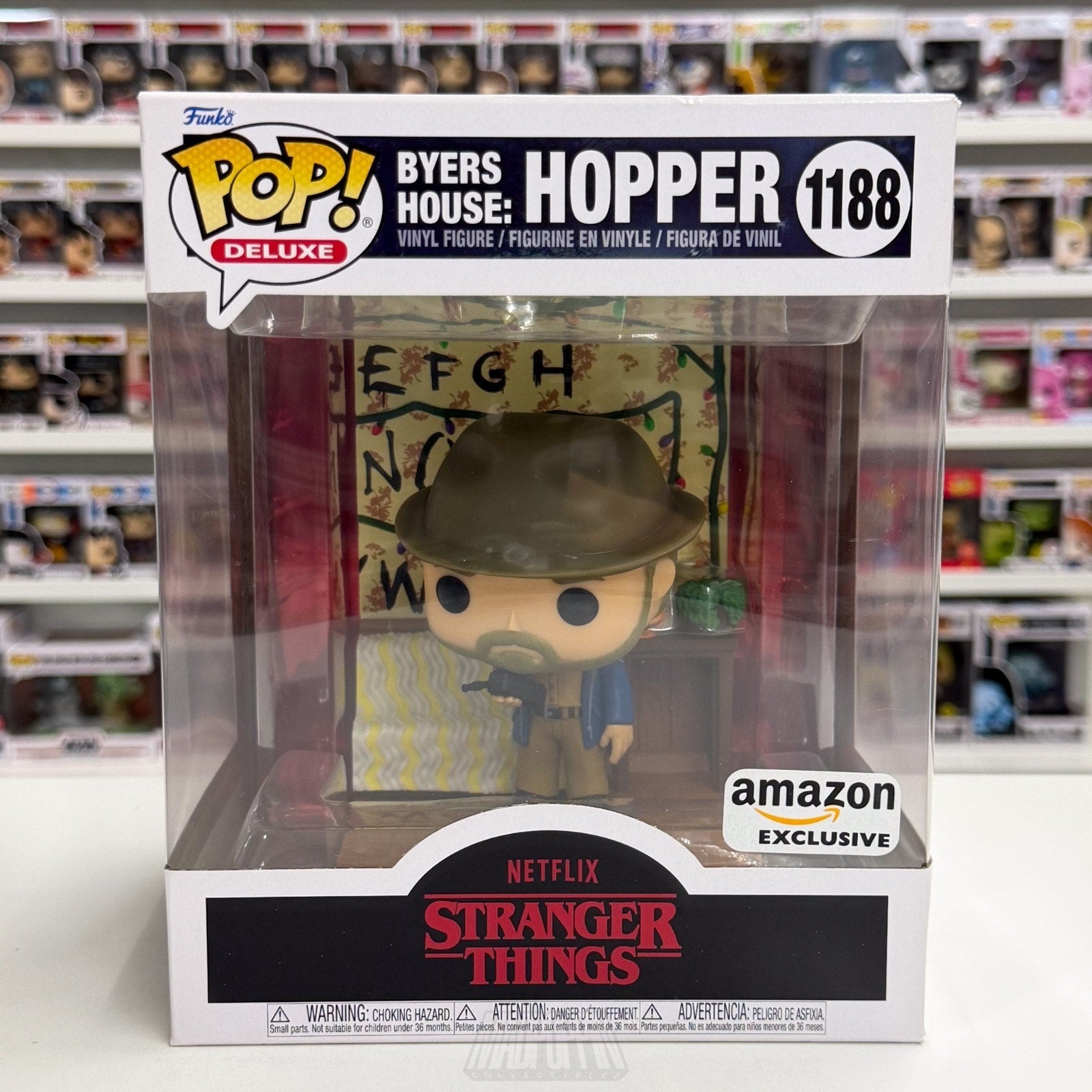 Funko Pop TV Deluxe Stranger Things Byers House Hopper Amazon 1188 Vinyl Figure