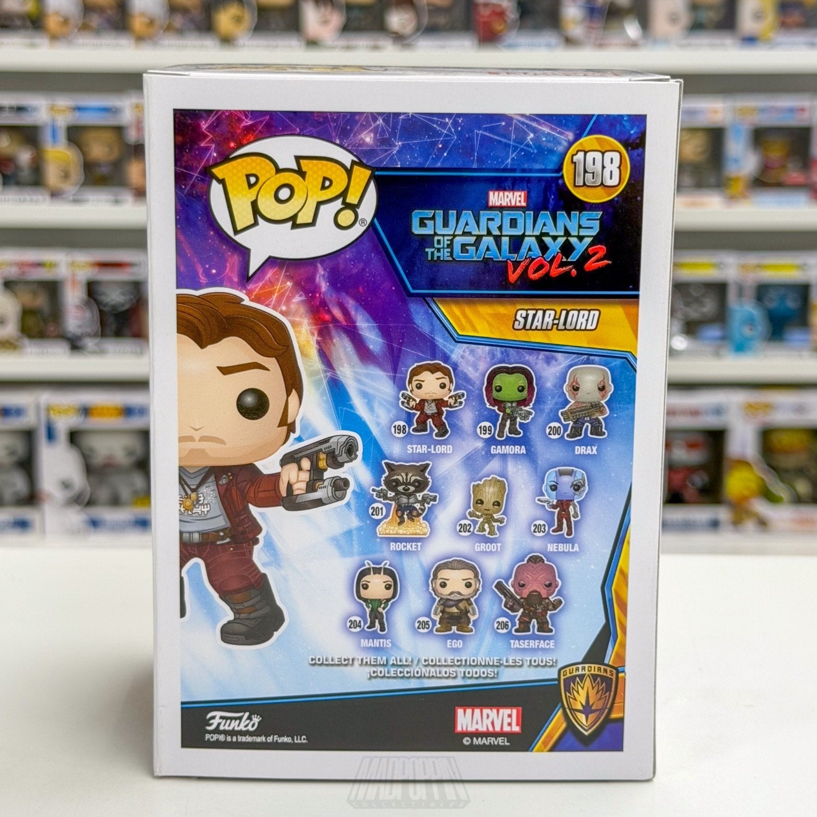 Funko Pop Marvel GOTG Vol 2 Star-Lord Peter Quill Masked Chase 198 Vinyl Figure
