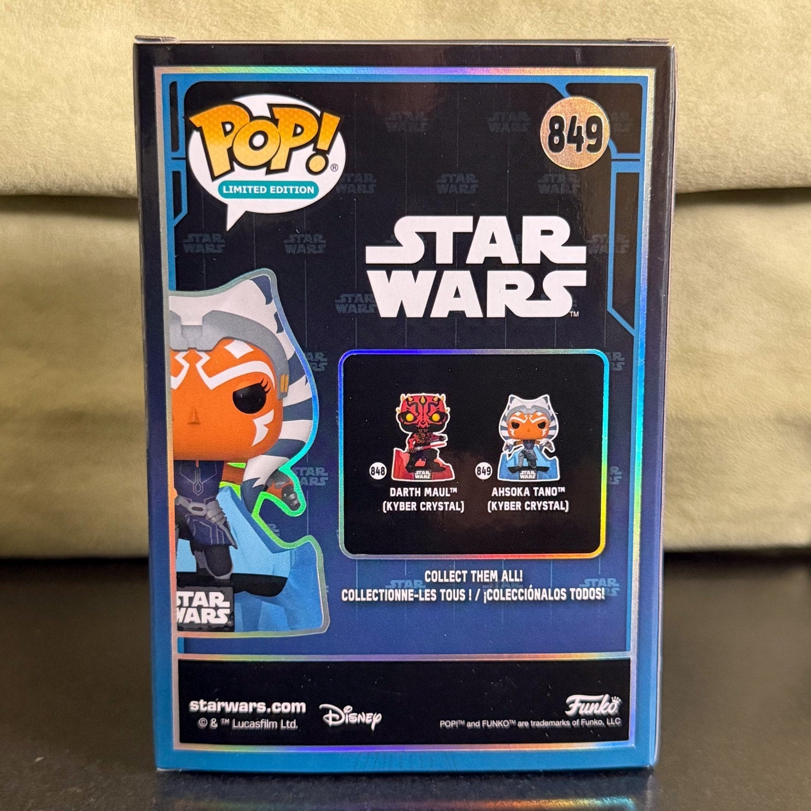 Funko Pop Star Wars Ahsoka Tano Kyber Crystal 849 SDCC 2026 LE 9500 Vinyl Figure