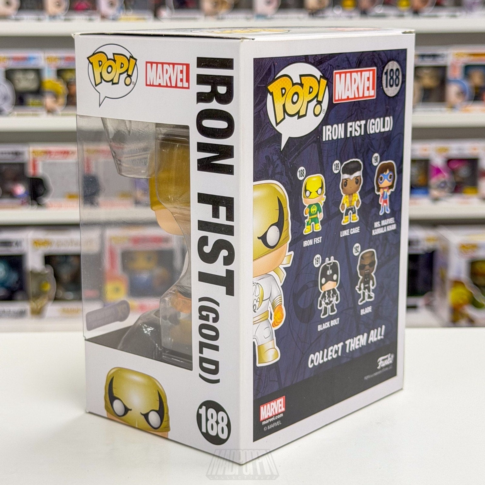 Funko Pop Marvel Iron Fist Gold PX 188 Danny Rand Martial Artist Vinyl Figure