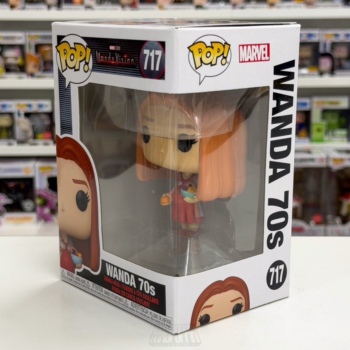 Funko Pop Marvel WandaVision Wanda 70s 717 MCU Scarlet Witch Toy Vinyl Figure