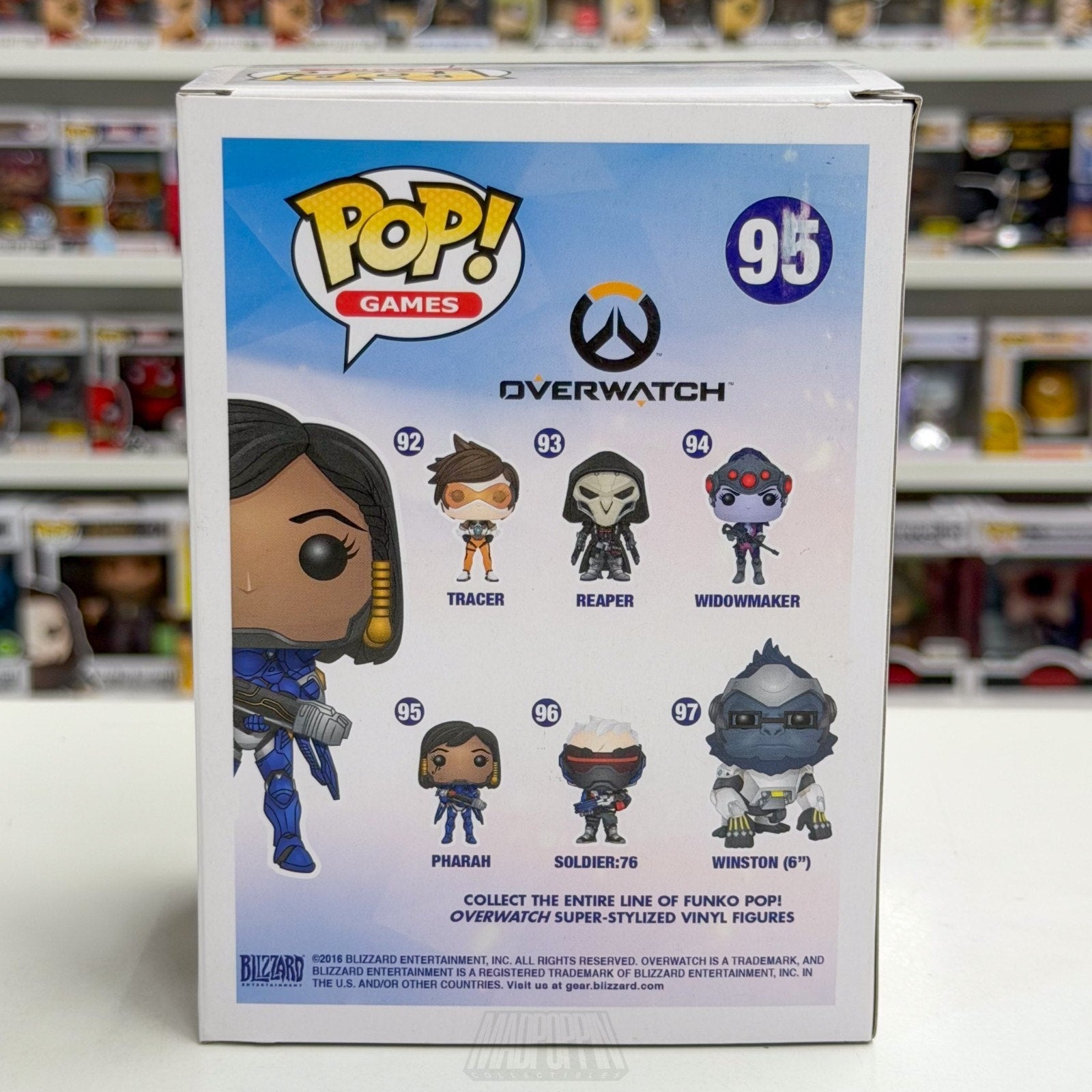 Funko Pop Games Overwatch Pharah Blue Blizzard Exclusive 95 OW FPS Vinyl Figure