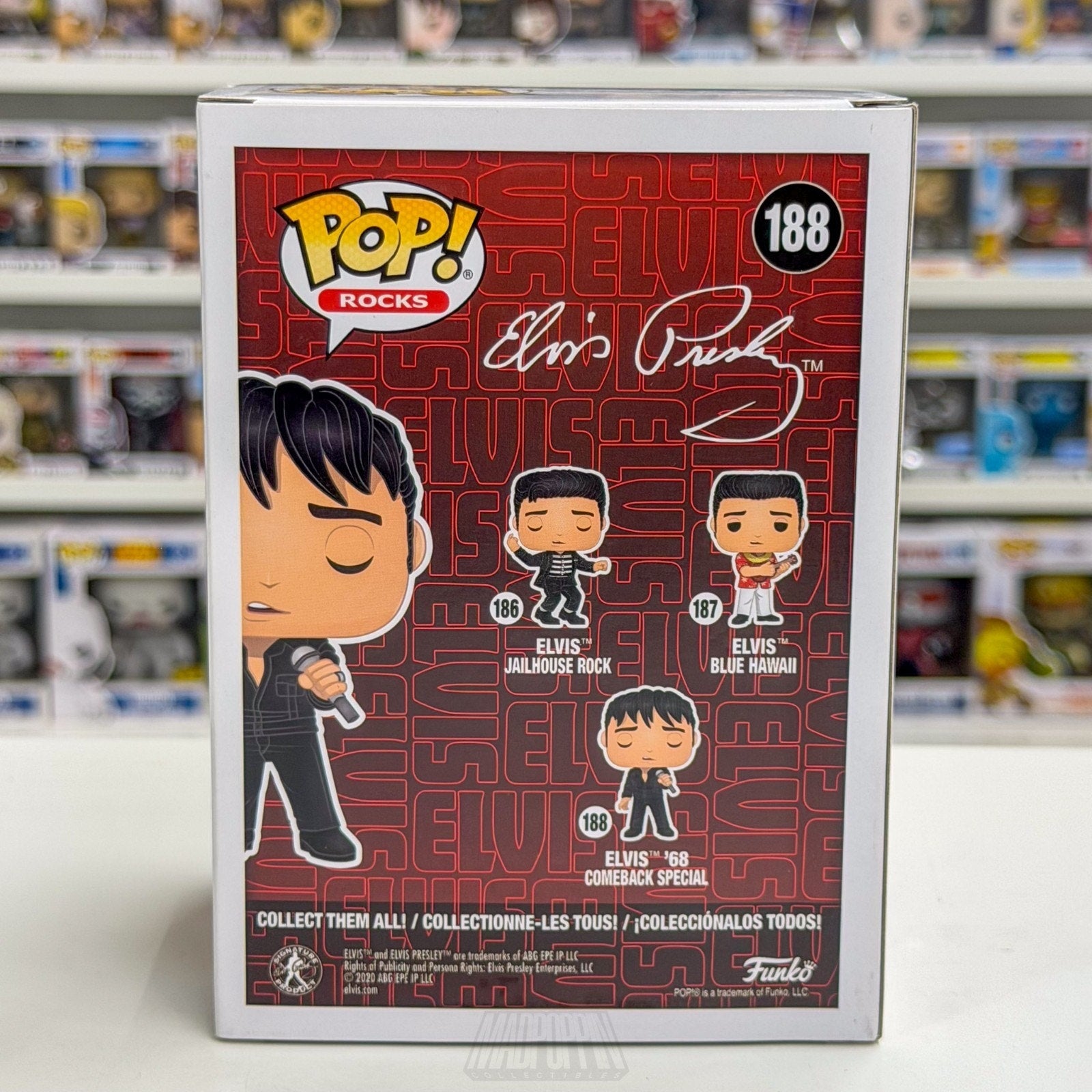 Funko Pop Elvis Presley 68 Comeback Special Diamond Entertainment Earth 188 Toy