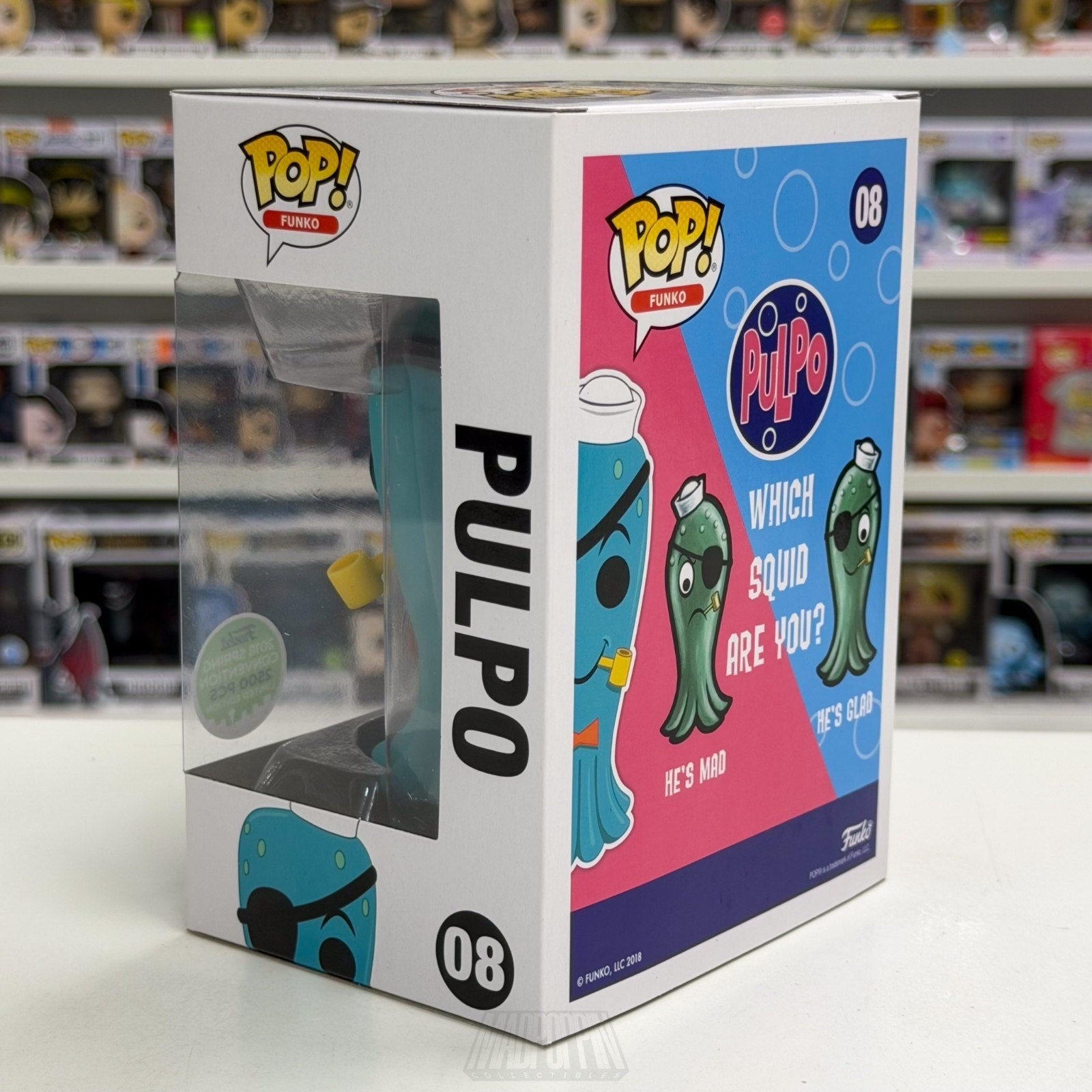 Funko Pop Spastik Fantastik Plastik Pulpo ECCC 2500 PCS 08 Squid Vinyl Figure