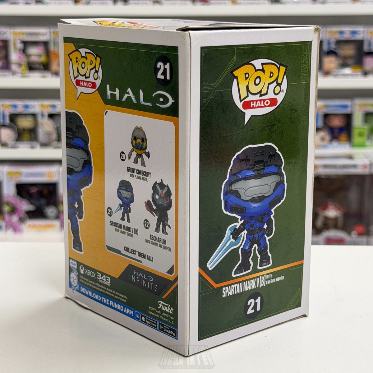 Funko Pop Games Halo Spartan Mark V B w/Energy Sword Chase 21 Toy Vinyl Figure