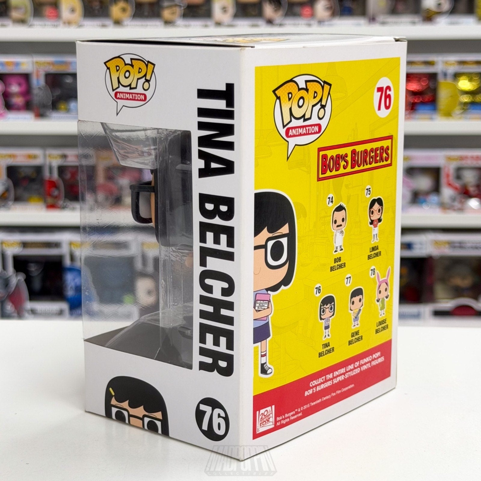 Funko Pop Animation Bobs Burgers Tina Belcher 76 Sitcom New Jersey Vinyl Figure