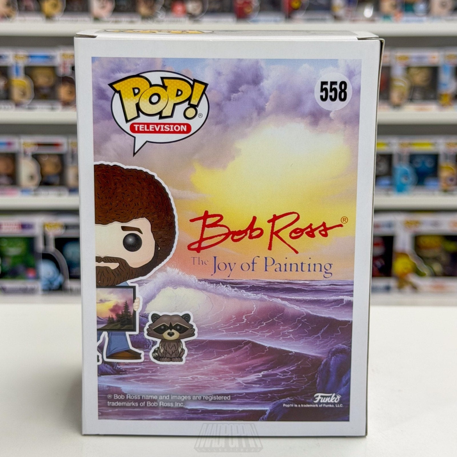 Funko Pop TV The Joy of Painting Bob Ross and Raccoon 558 PBS Toy Vinyl Figure