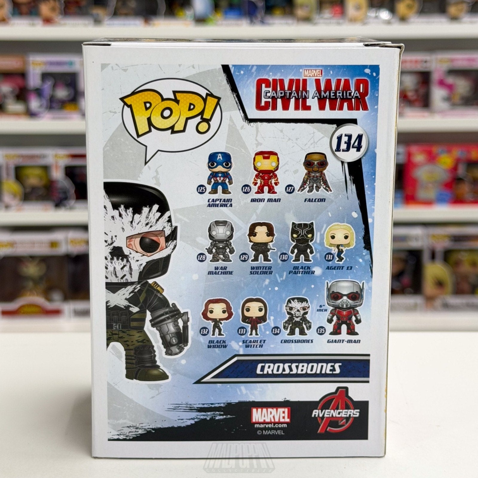 Funko Pop Marvel Captain America Civil War Crossbones 134 Hydra Toy Vinyl Figure